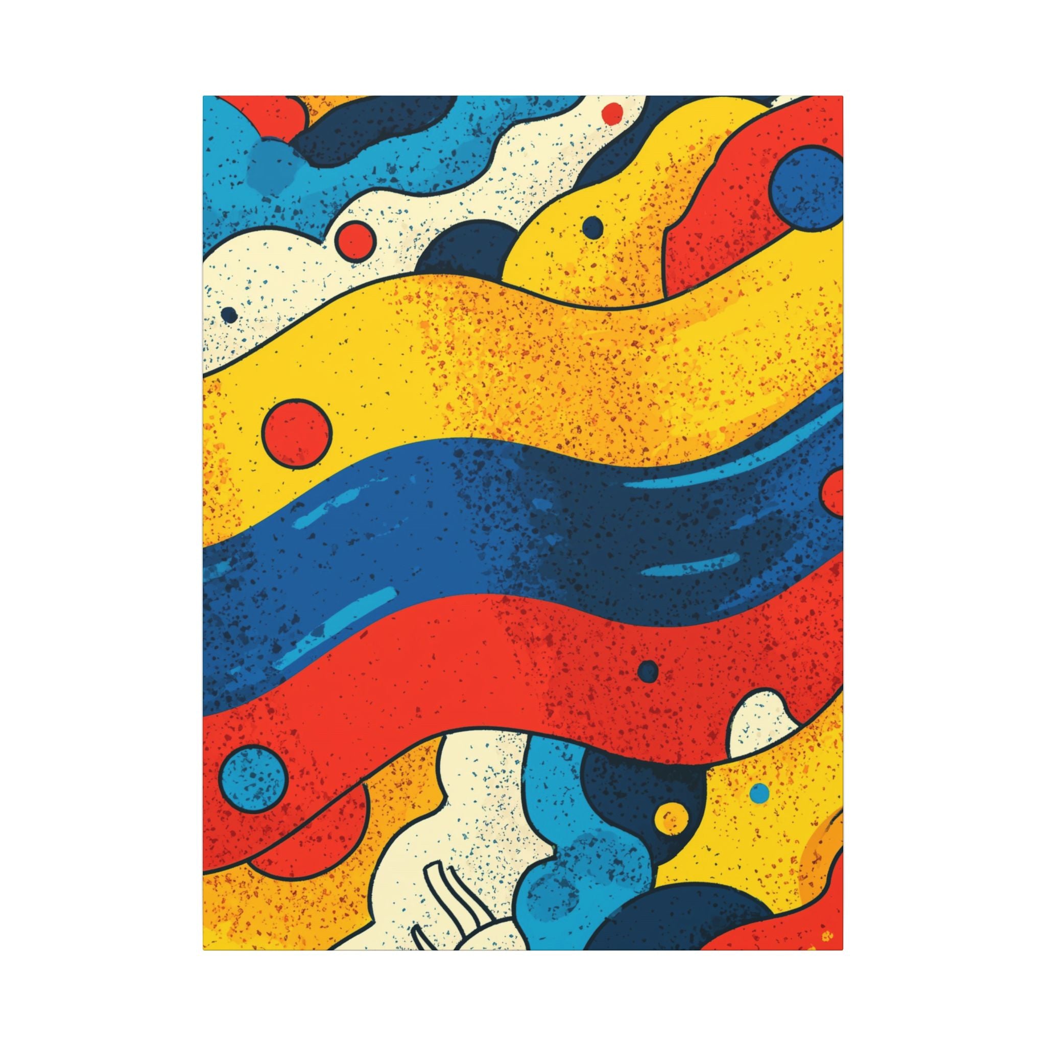 Fluid Dynamics: Retro Abstract Shapes, Mid-Century Modern Motion, Geometric Color Waves   |   Custom Orders Accepted