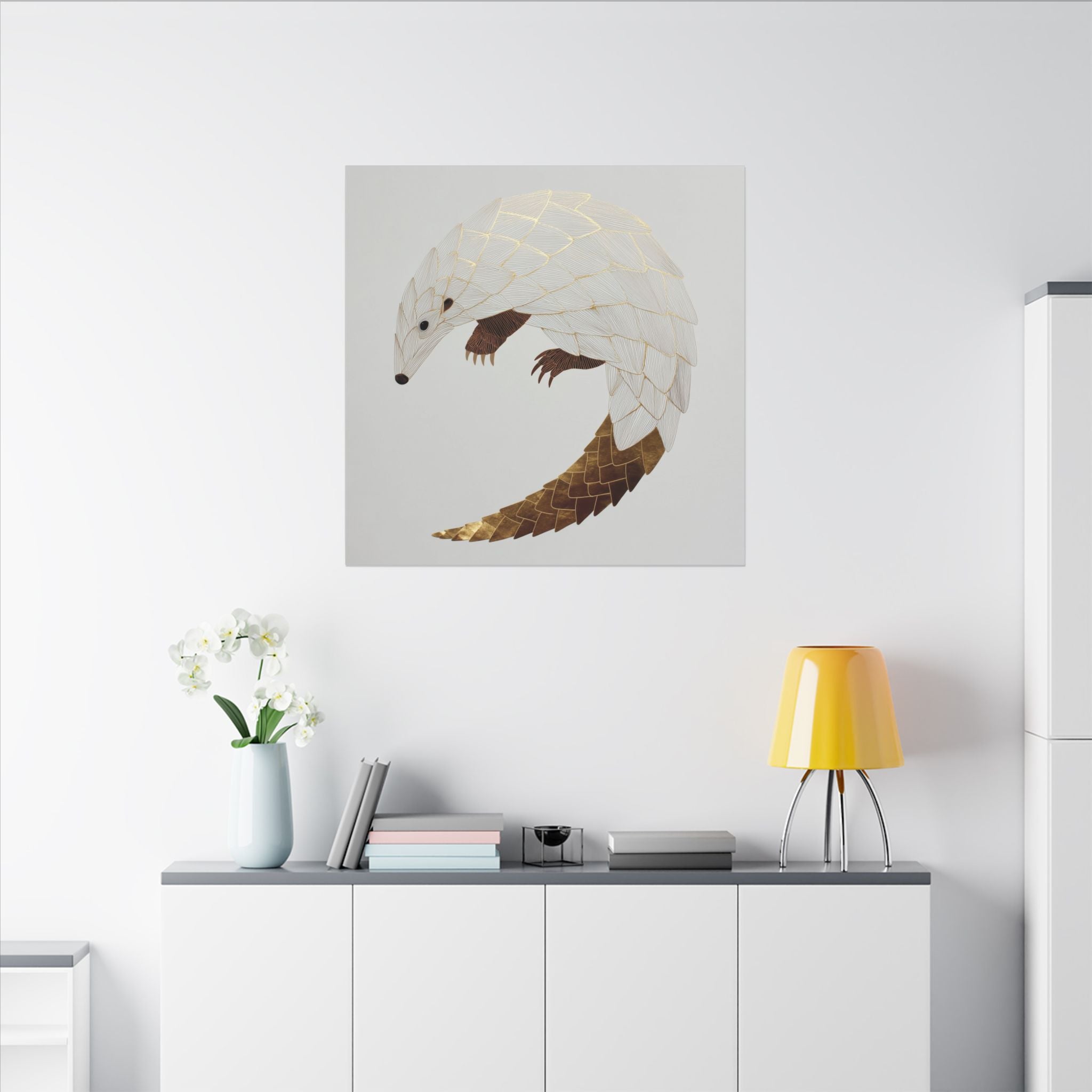 Geometric Hedgehog: Layered Minimalist Wildlife, Architectural Art Style   |    Custom Orders Available