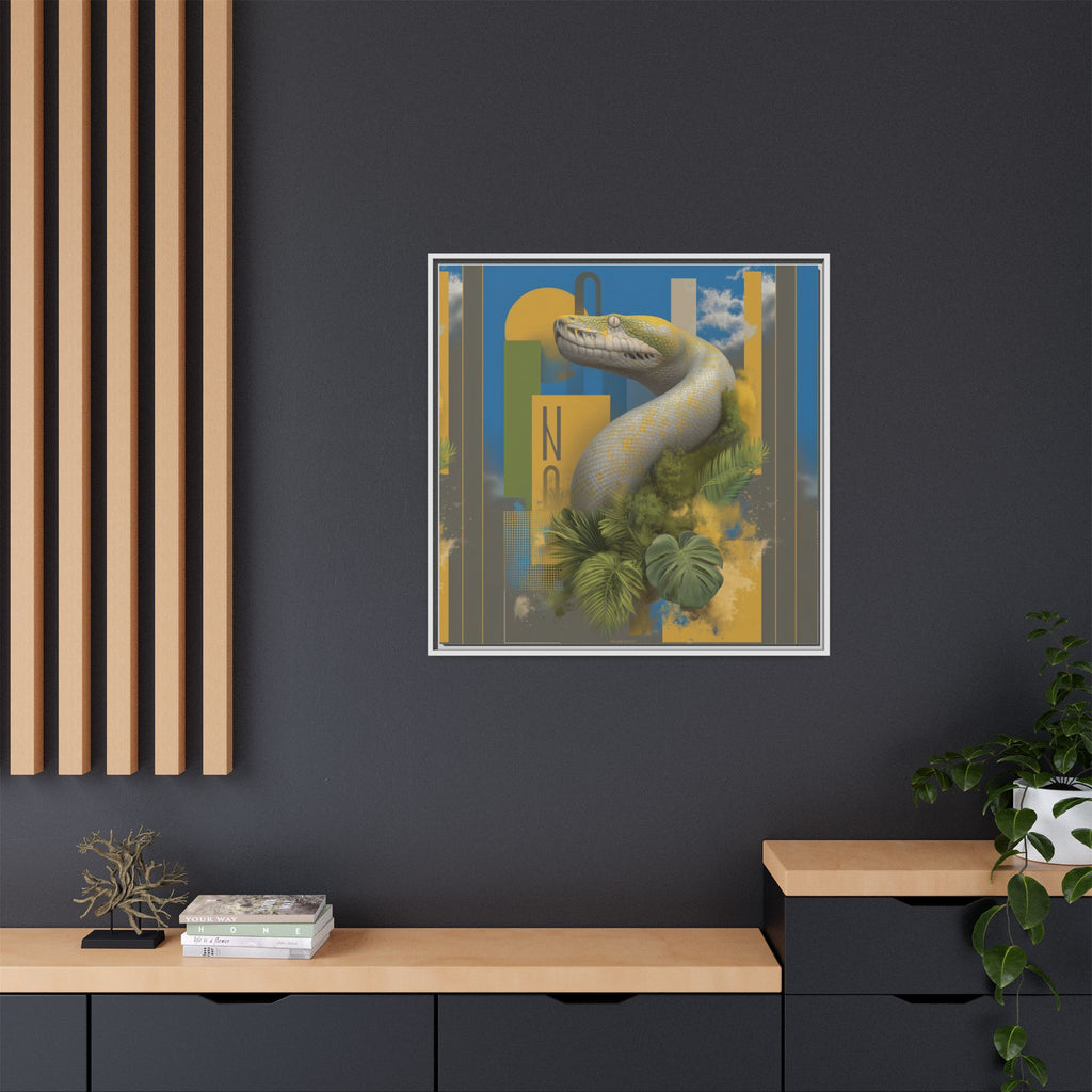 Serpent's Geometry: Tropical Anaconda Graphic Design, Modern Wildlife Illustration   |  Personalized & Custom Orders Available