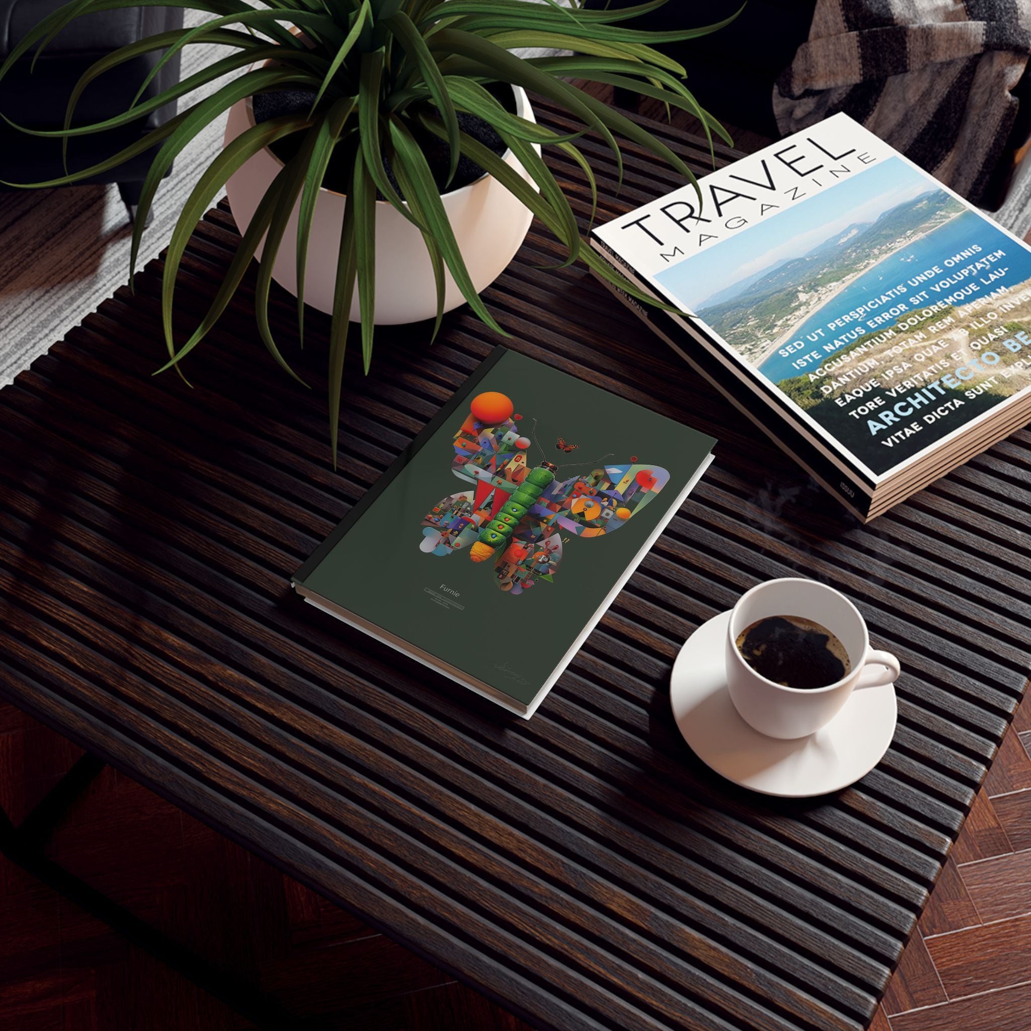 Personalized Metamorphosis Mosaic Journal: Geometric Butterfly , Urban Abstract, Personalized Journal   |    Custom Orders Accepted