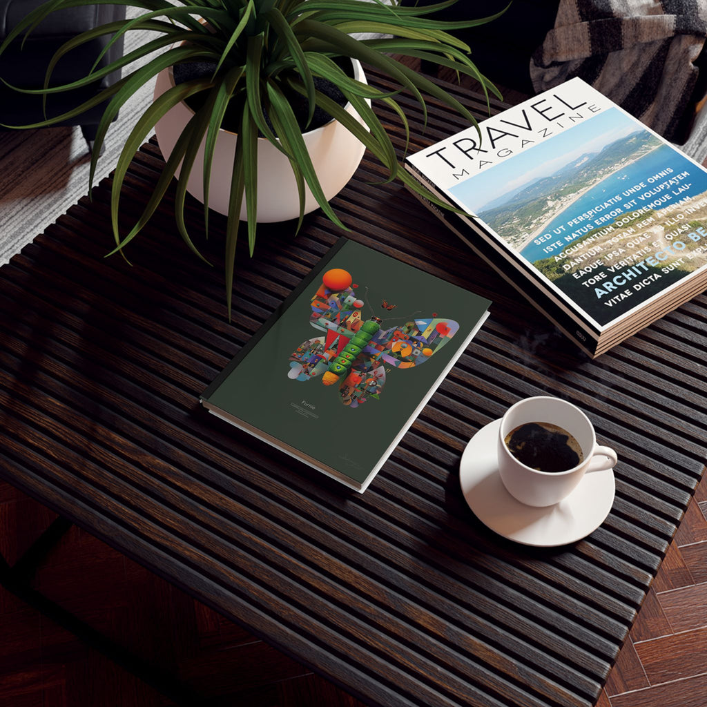 Personalized Metamorphosis Mosaic Journal: Geometric Butterfly , Urban Abstract, Personalized Journal   |    Custom Orders Accepted