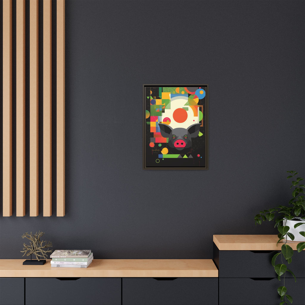 Prismatic Pig: Geometric Abstract Design, Digital Graphic Art Illustration   |    Custom Orders Available