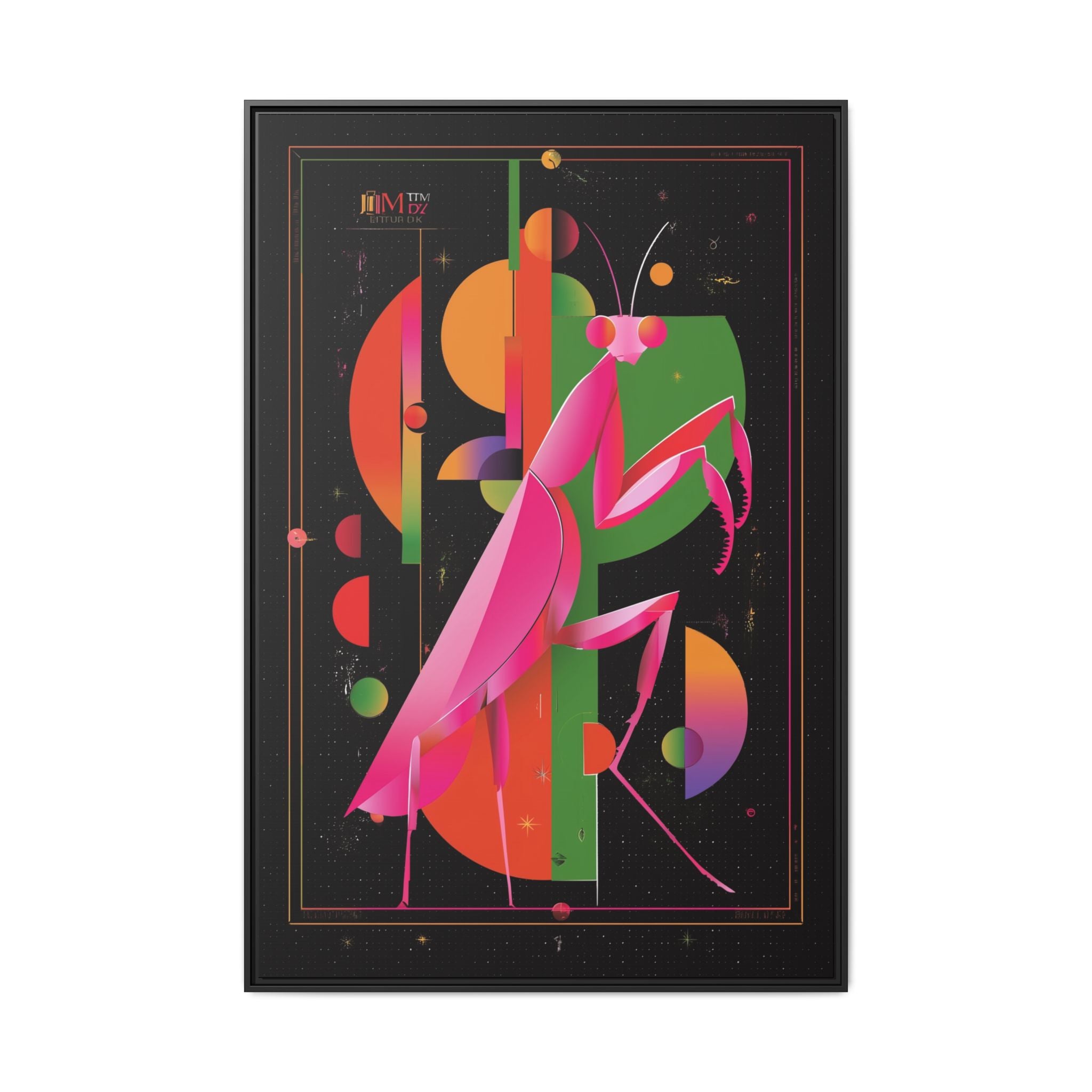 Celestial Mantis: Cubist Geometry, Cosmic Insect Portrait   |    Custom Orders Available