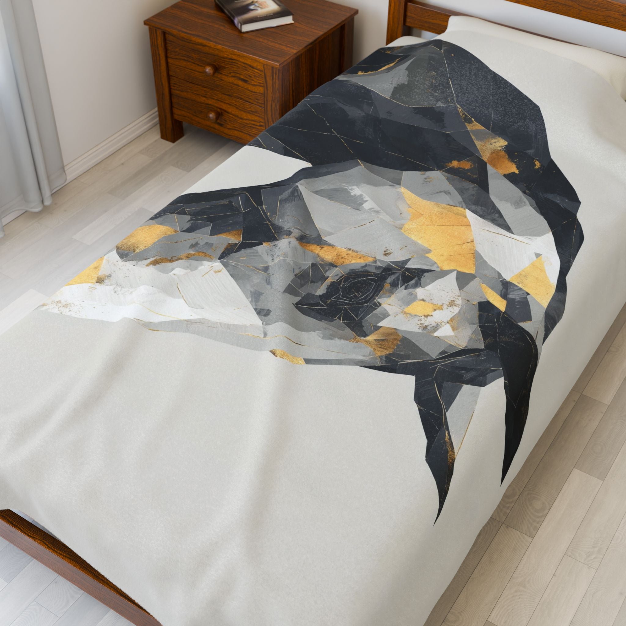 Geometric Horse Doona Cover, Cubist Digital Art, Modern Abstract Equestrian Composition   |  Personalized & Custom
