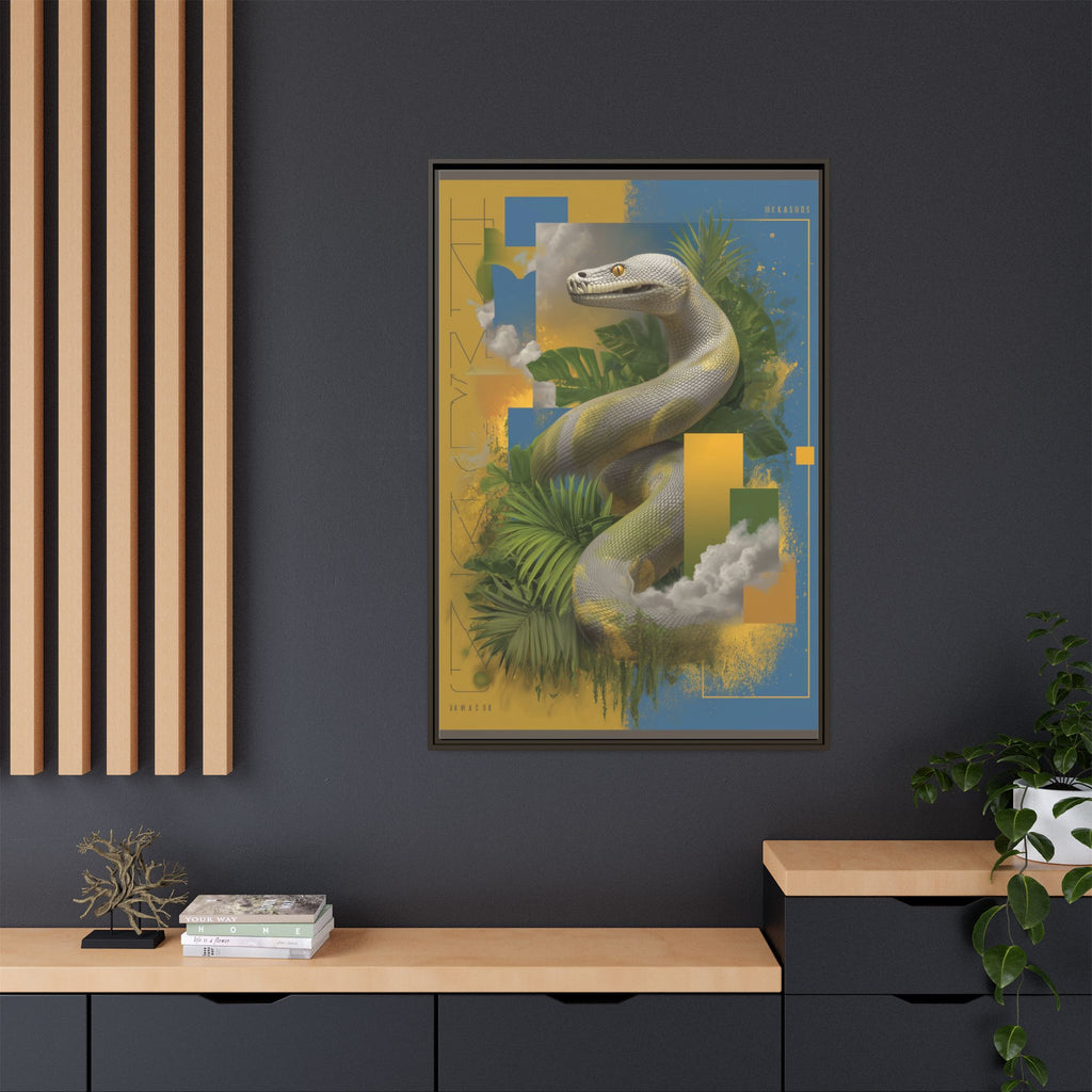 Serpent of Surreal Geometries: Tropical Hyperrealism, Digital Snake Illustration   |    Custom Orders Available