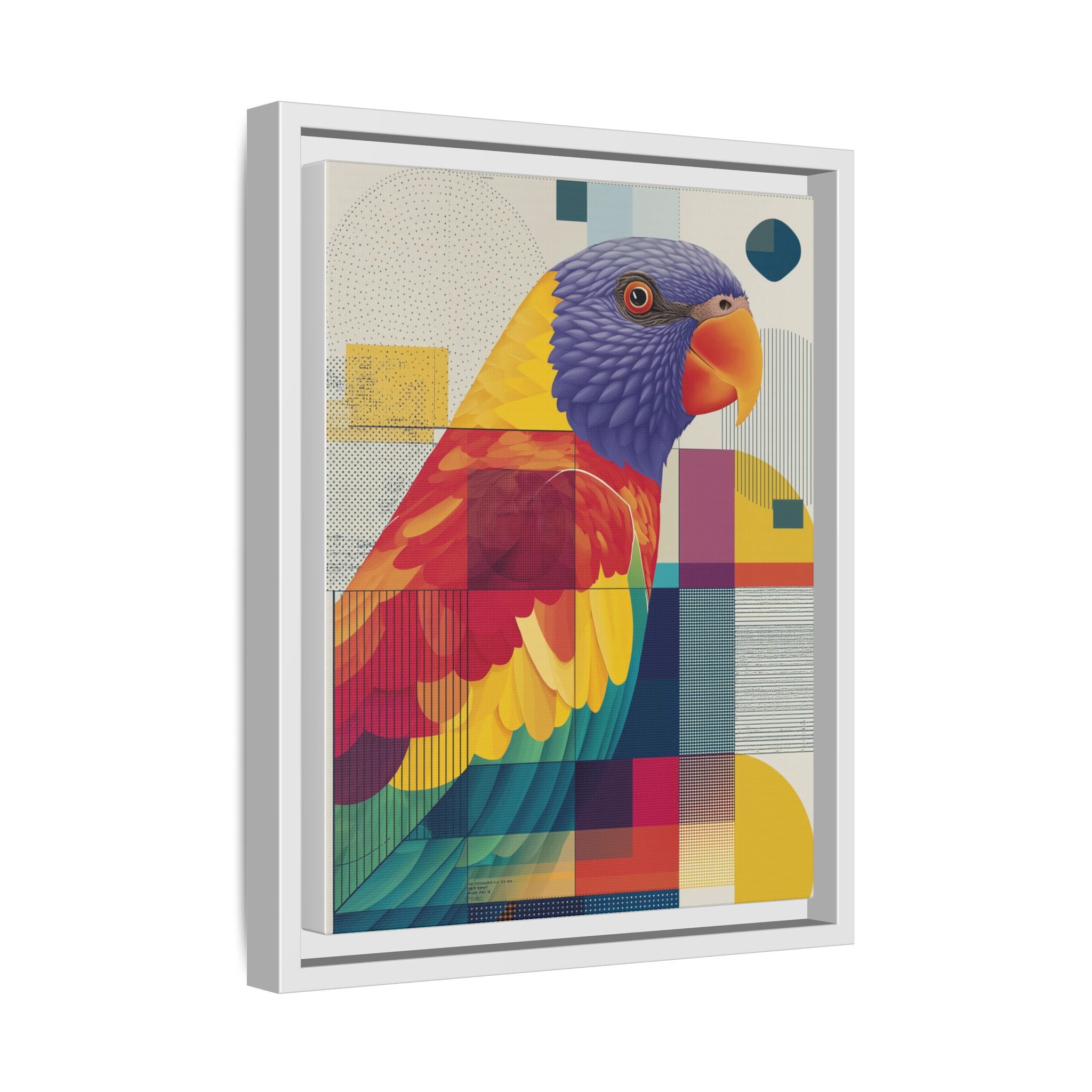 Prismatic Parrot: Geometric Deconstruction, Modern Abstract Art   |    Custom Orders Available
