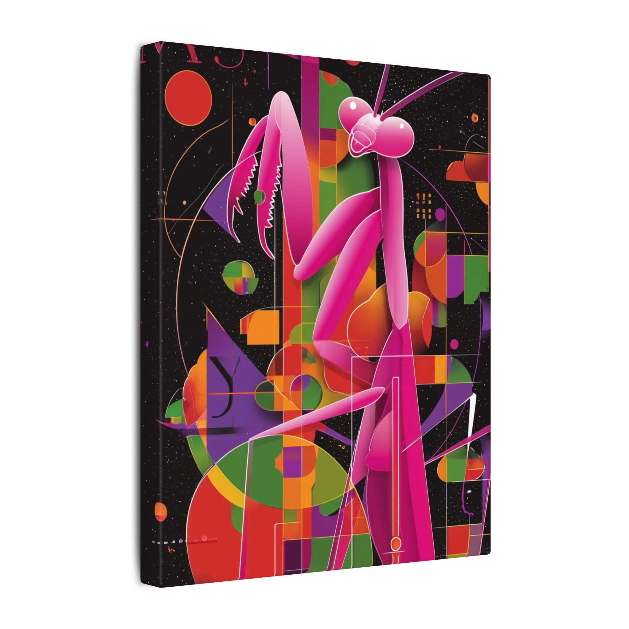 Cosmic Mantis: Geometric Abstraction, Retro-Futuristic Design   |    Custom Orders Available