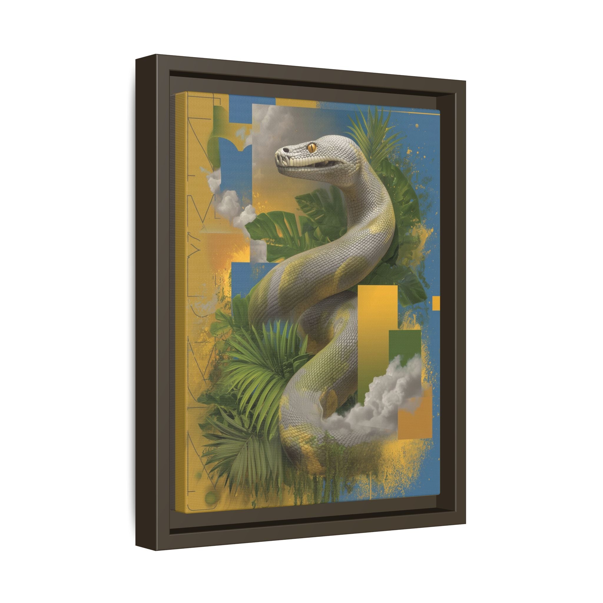 Serpent of Surreal Geometries: Tropical Hyperrealism, Digital Snake Illustration   |    Custom Orders Available