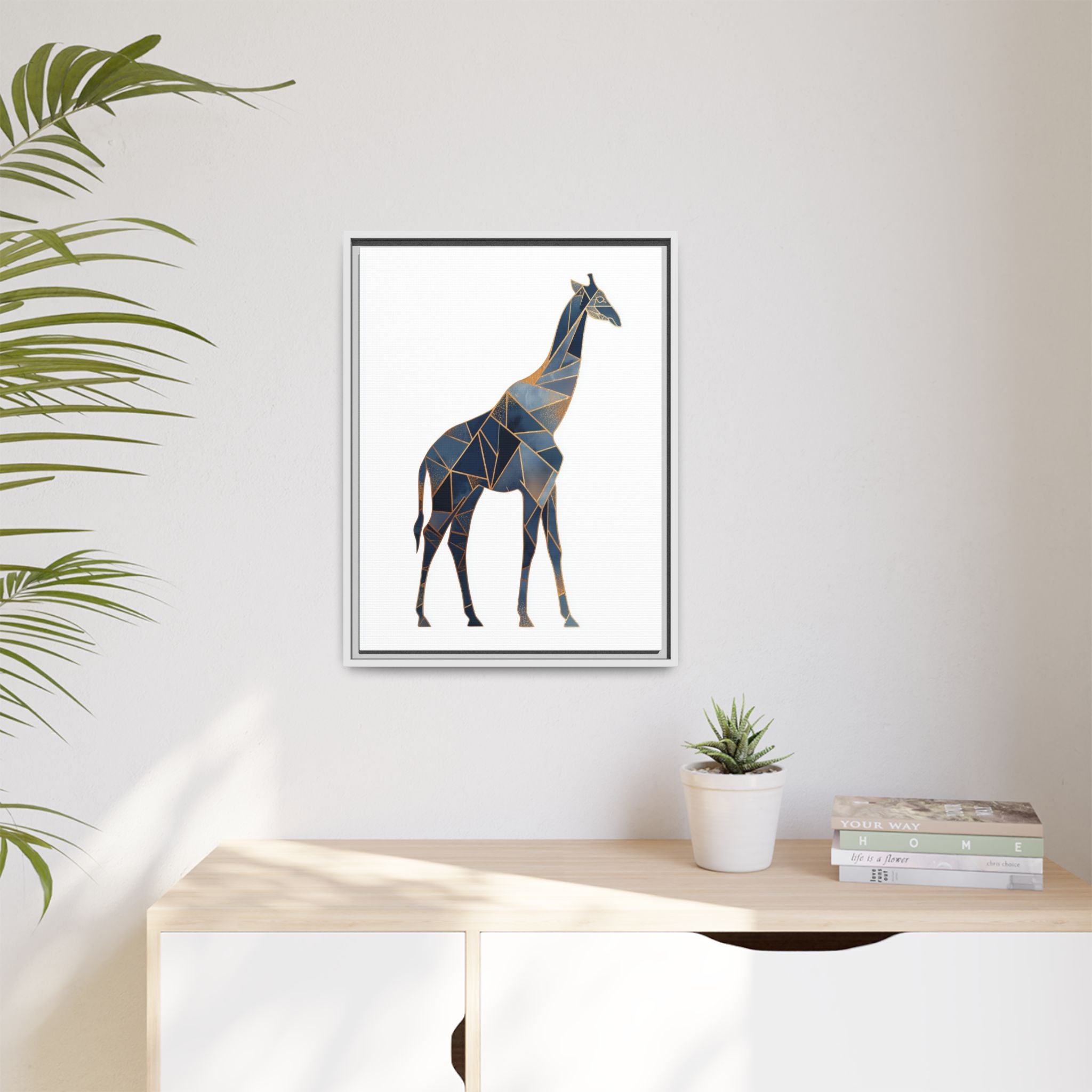 Geometric Giraffe Framed Print : Polygonal Wildlife Art, Modern Mosaic Design   |  Personalized & Custom Orders Available