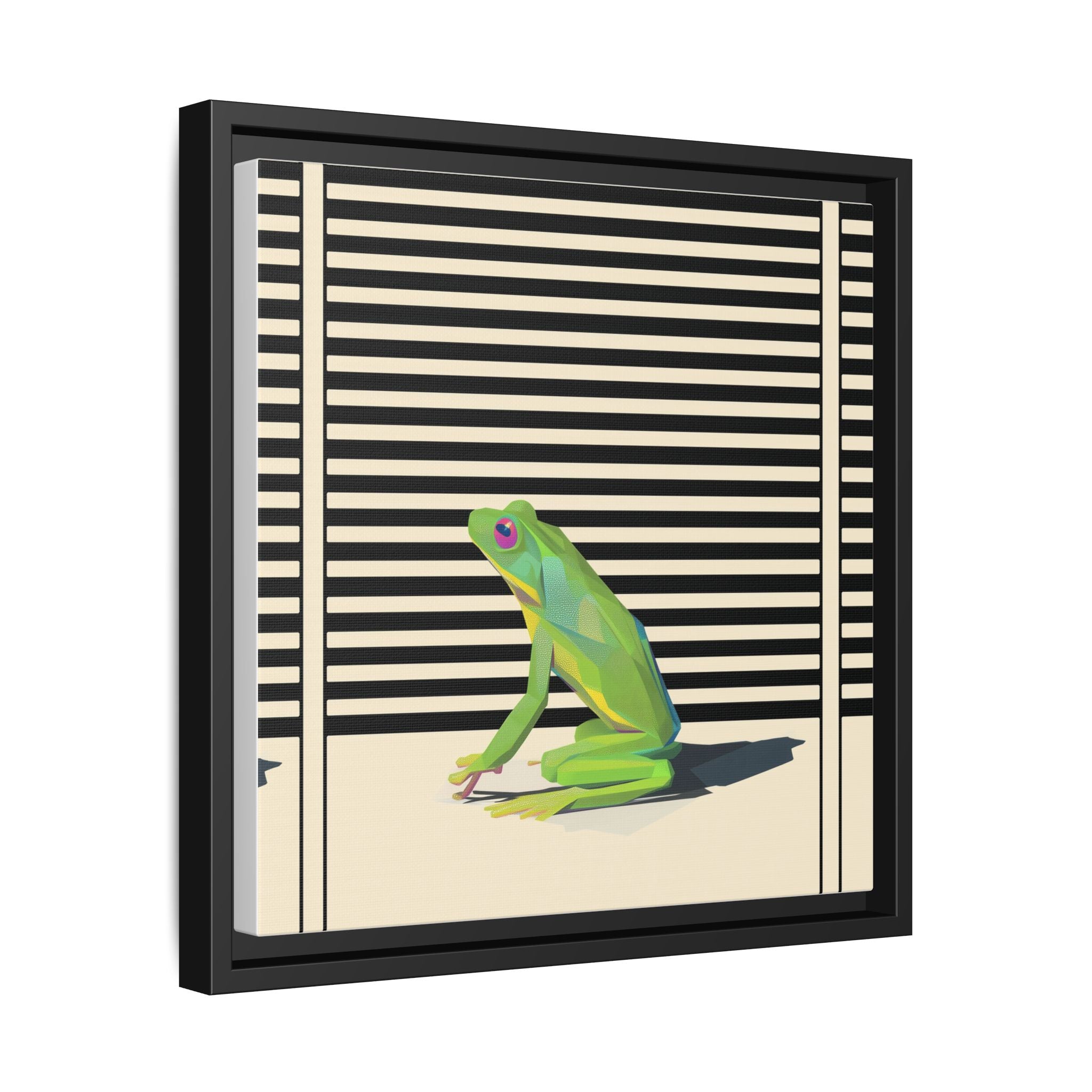 Geometric Frog Persona: Modern Wildlife Illustration, Vibrant Graphic Design   |  Personalized & Custom Orders Available