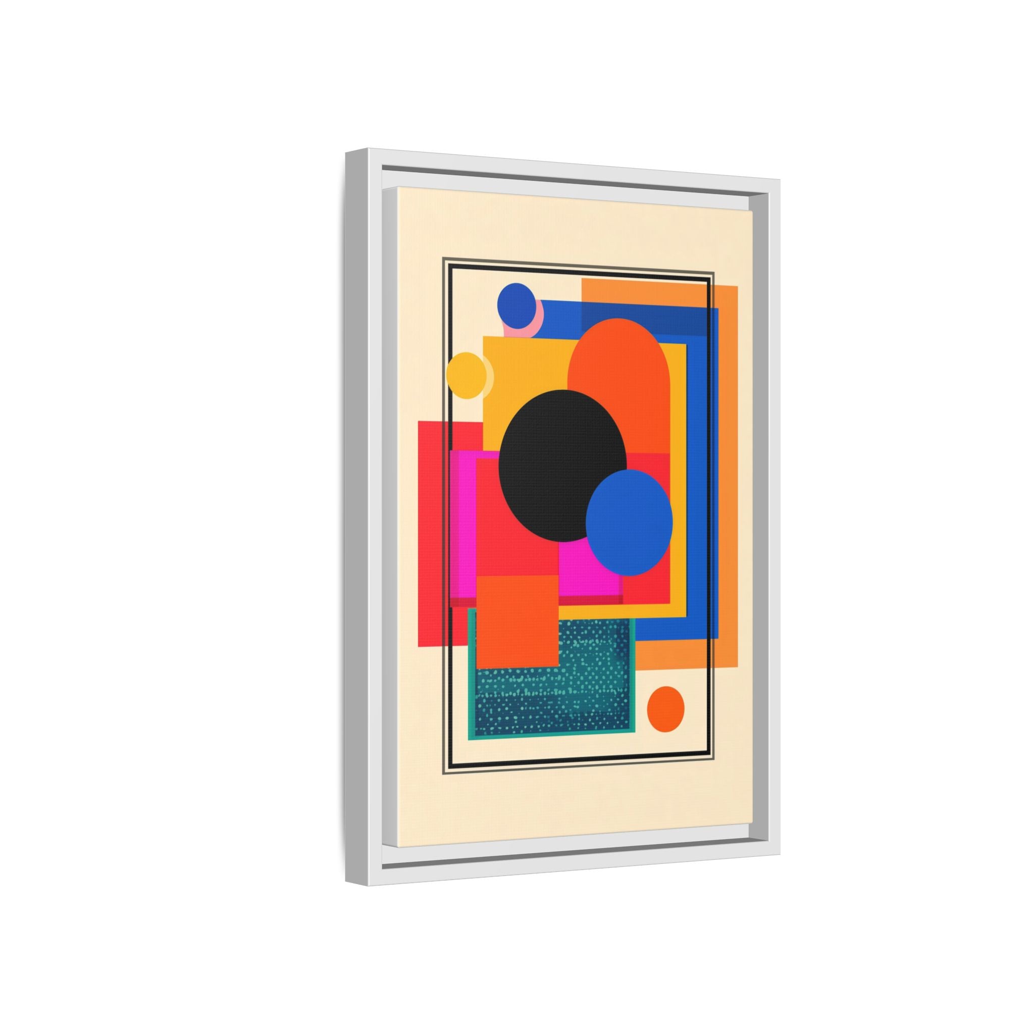 Geometric Harmony: Abstract Color Blocks, Mid-Century Modern Design, Minimalist Art Composition   |   Custom Orders Accepted