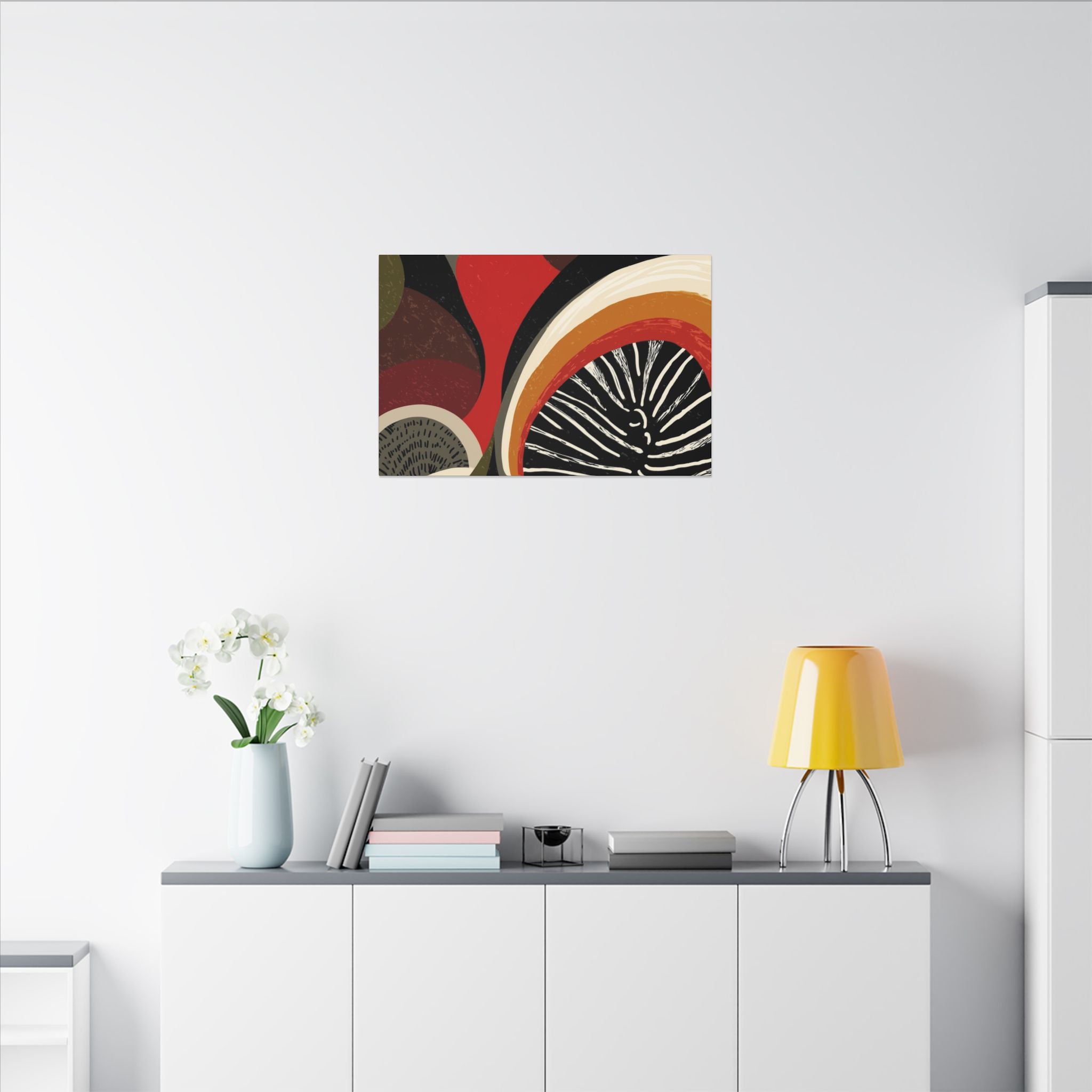 Harmonic Convergence: Organic Geometry, Mid-Century Modern Abstract, Earthy Palette Composition   |   Custom Orders Accepted