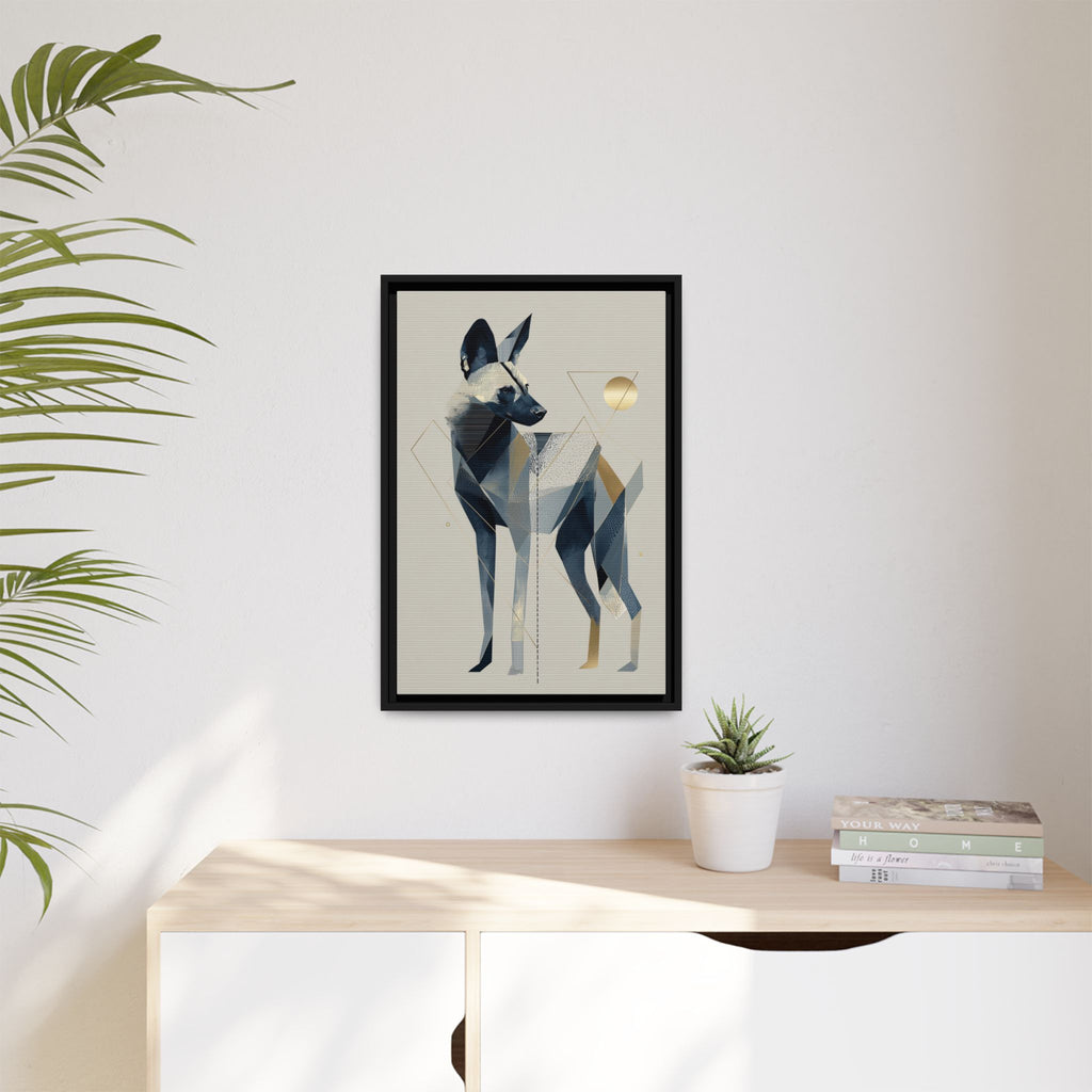 Canine Geometry: Fragmented African Wild Dog Portrait, Modern Graphic Design Study   |  Personalized & Custom Orders Available