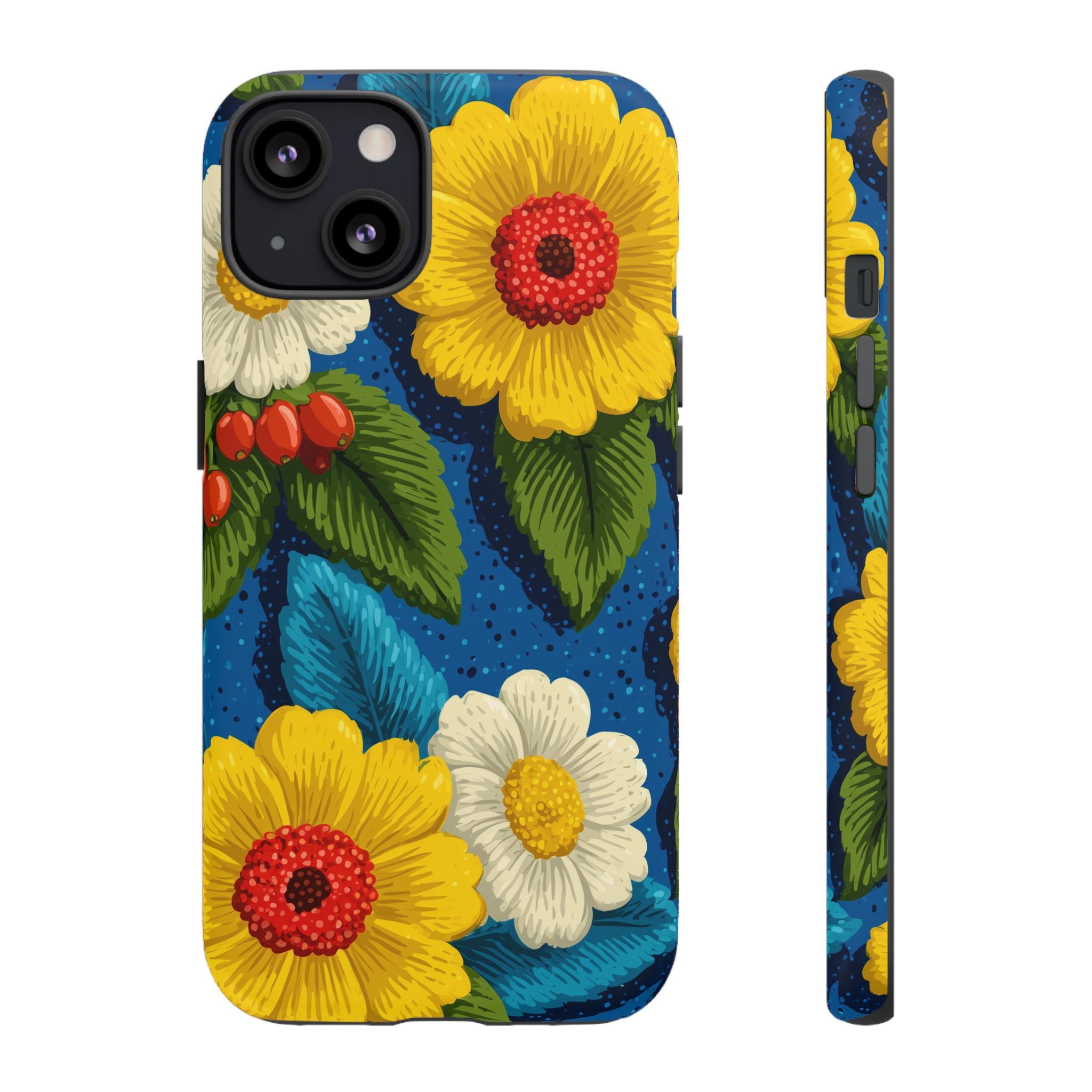 Summer Tough Cases: Floral Fine Art Phone Case, Fun Beach Vibe Phone Accessory, Summer Travel Gift, Colorful Phone Cover, Casual Style Tech
