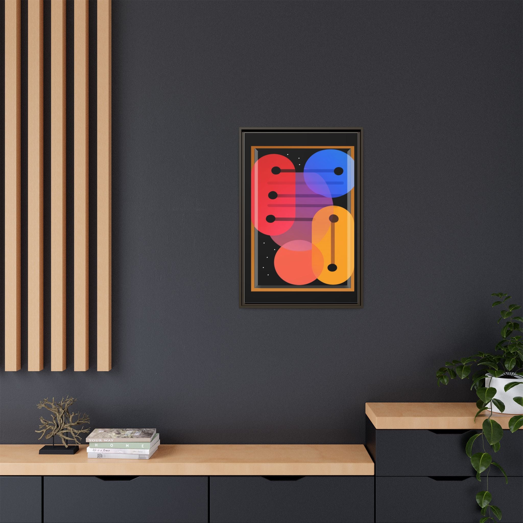 Celestial Geometry: Organic Shapes in Motion, Digital Abstract Composition, Vibrant Color Intersections   |   Custom Orders Accepted