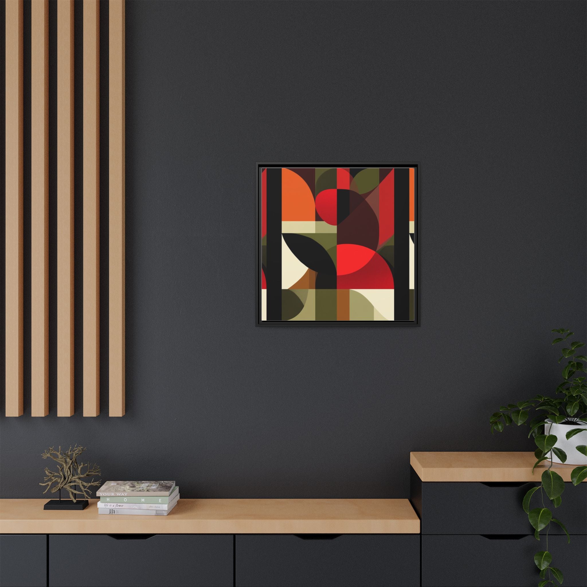 Geometric Fusion: Modern Abstract Composition, Cubist Color Blocks, Architectural Form Harmony   |   Custom Orders Accepted