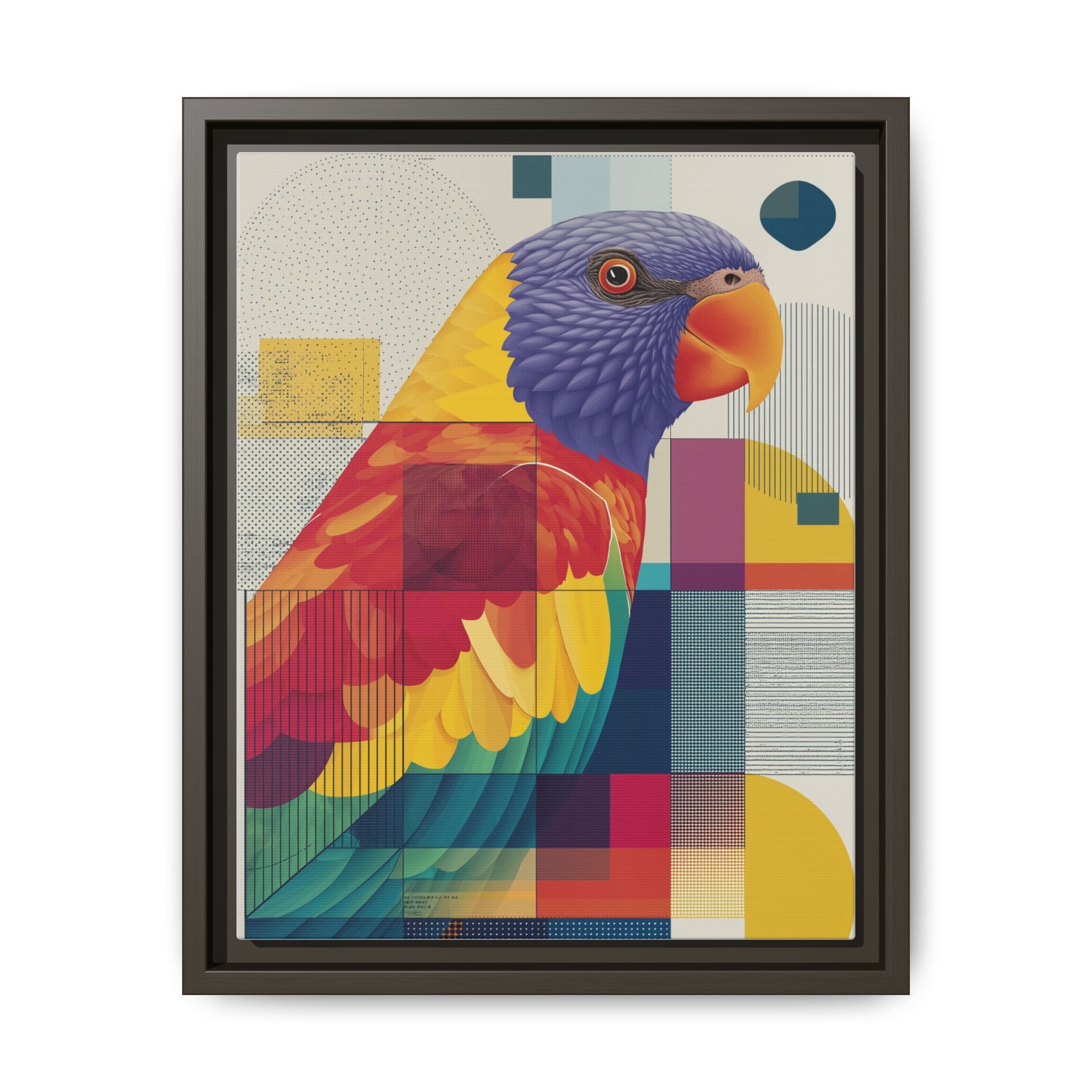 Prismatic Parrot: Geometric Deconstruction, Modern Abstract Art   |    Custom Orders Available