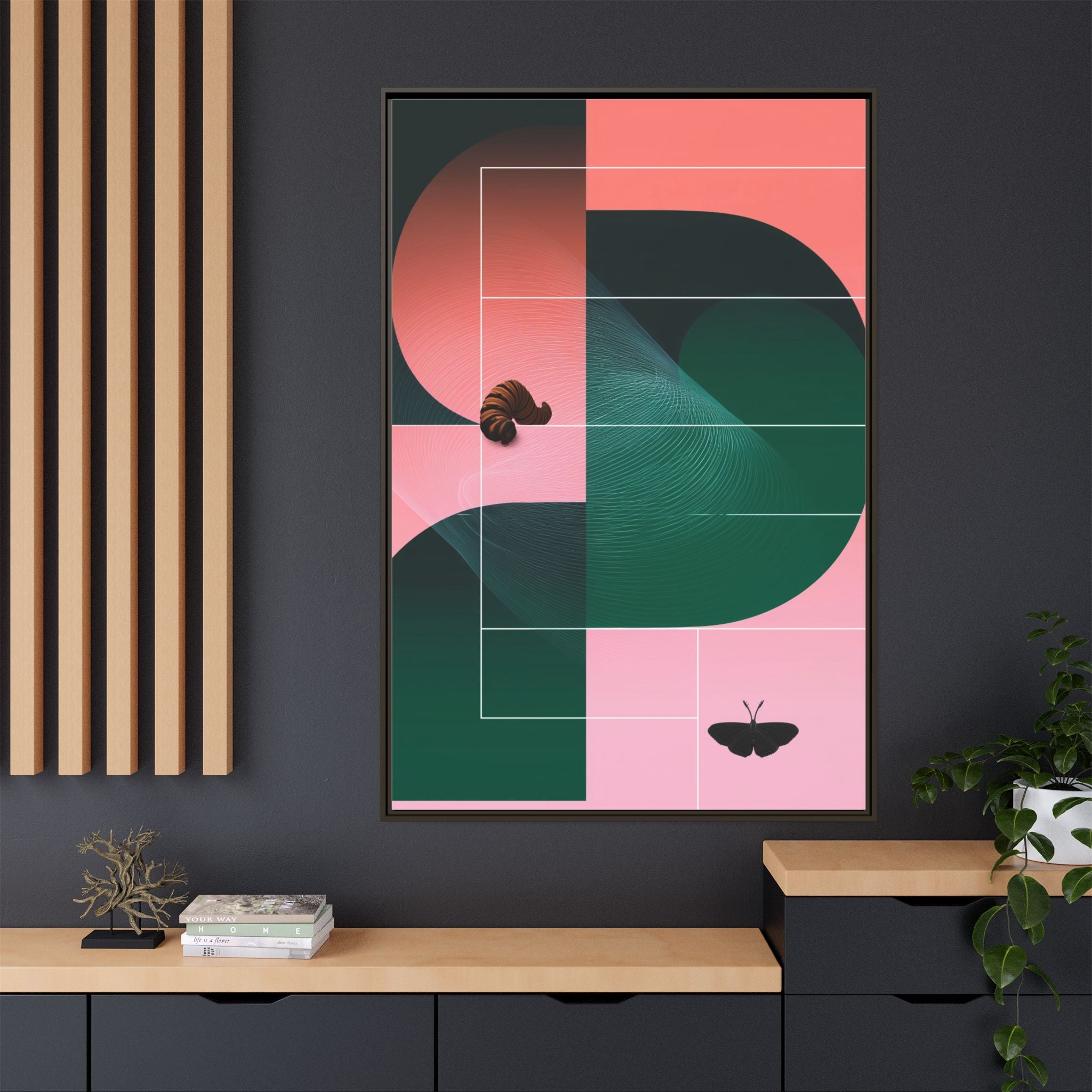 Metamorphosis in Geometric Harmony: Nature's Transformation, Abstract Design Exploration   |    Custom Orders Available