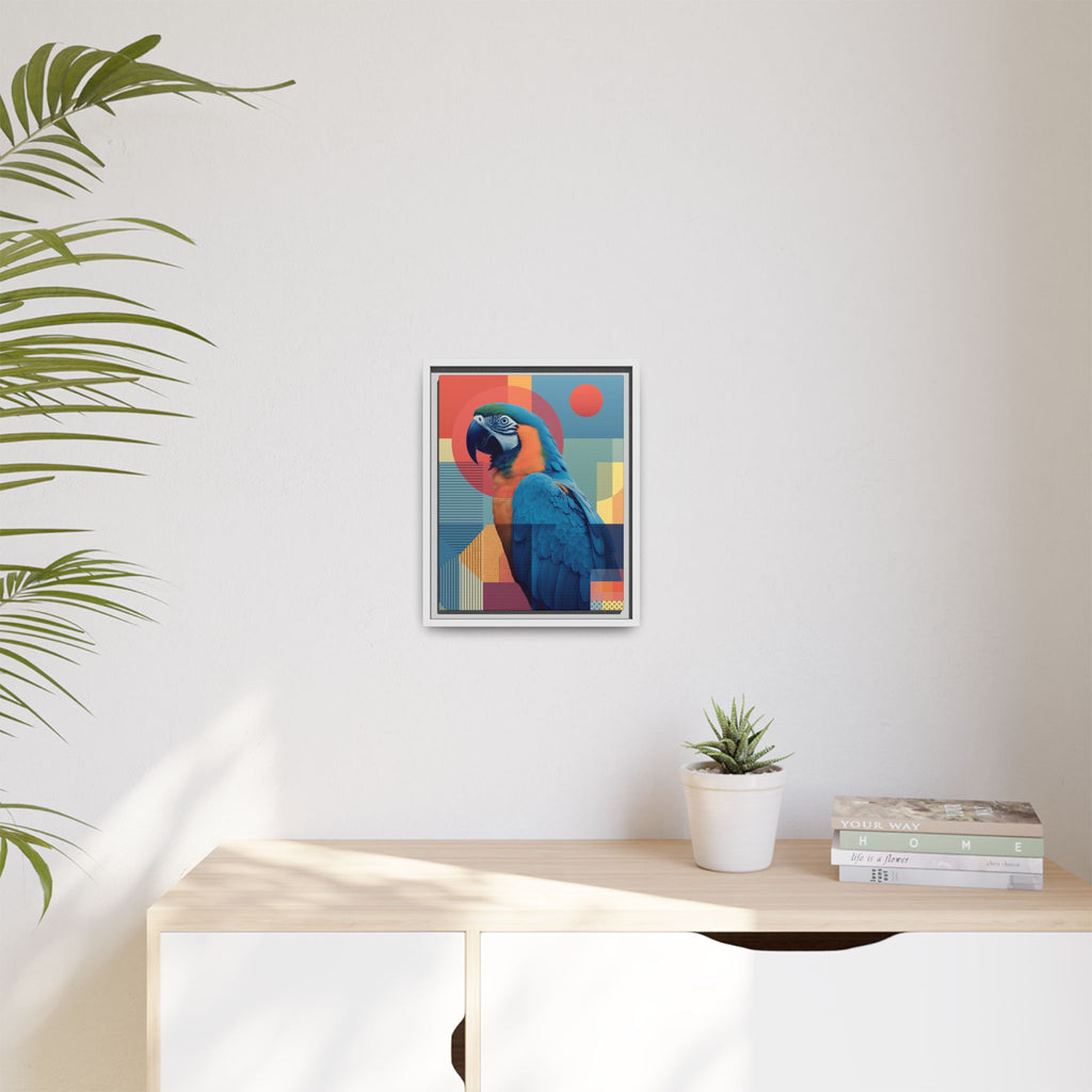 Geometric Macaw: Prismatic Wildlife Fusion, Modern Abstract Composition   |    Custom Orders Available
