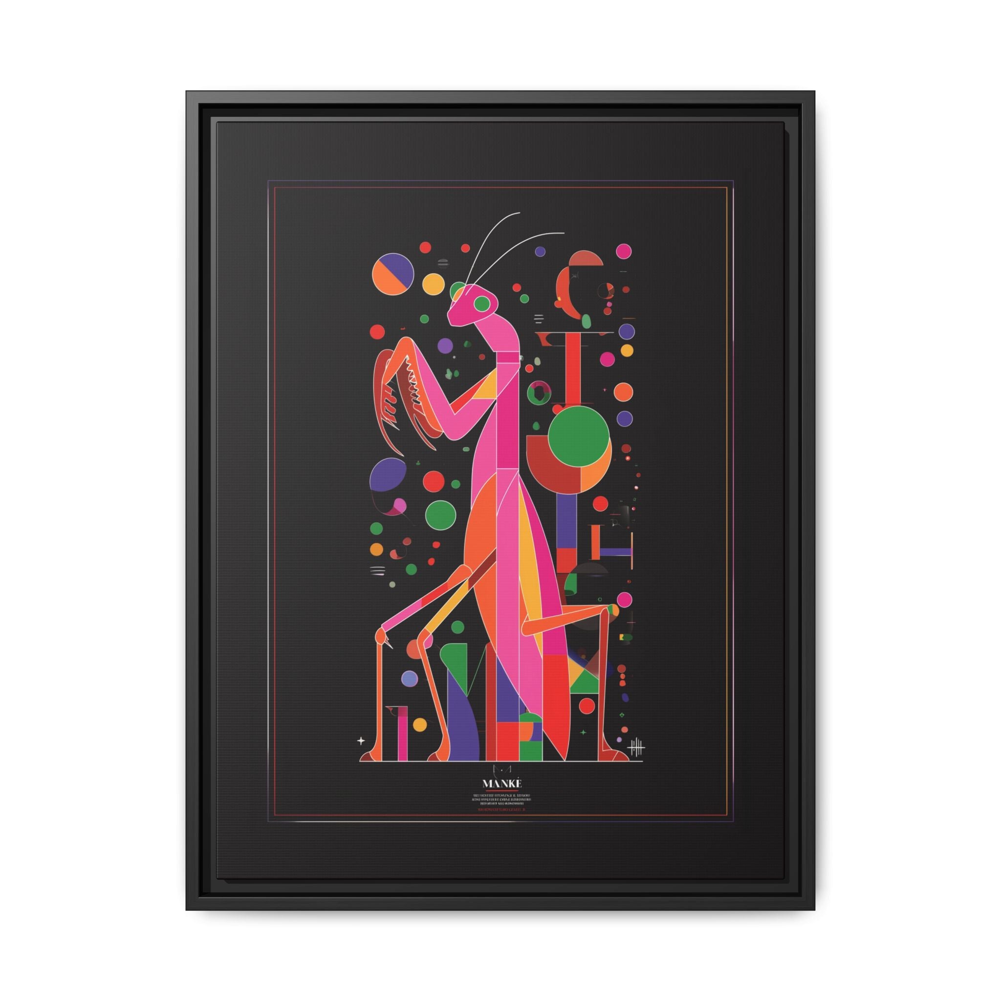 MANKE: Geometric Praying Mantis, Cubist Color Block Design   |    Custom Orders Available