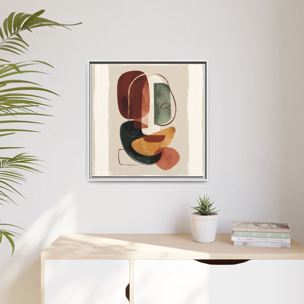 Layered Geometries: Mid-Century Modern Composition, Organic Abstract Design, Translucent Intersecting Shapes   |   Custom Orders Accepted