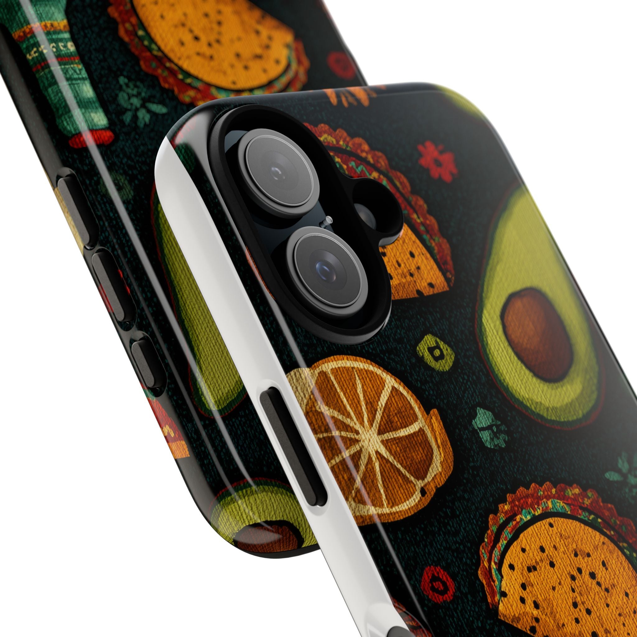 Colorful Mexican Foodie Phone Case - Tough Cases Featuring Tacos, Avocados, Perfect for Food Lovers, Gift for Foodies, Fun