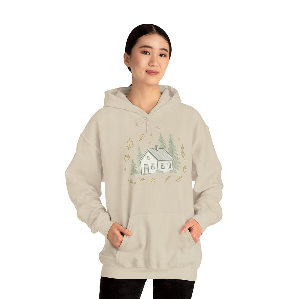 Autumn Vibes Cabin Hoodie — Cozy Fall Cabin Sweatshirt