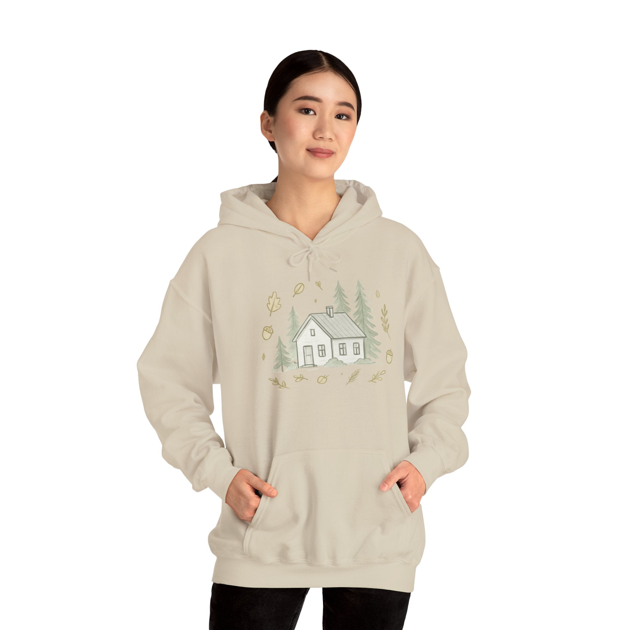 Autumn Vibes Cabin Hoodie — Cozy Fall Cabin Sweatshirt