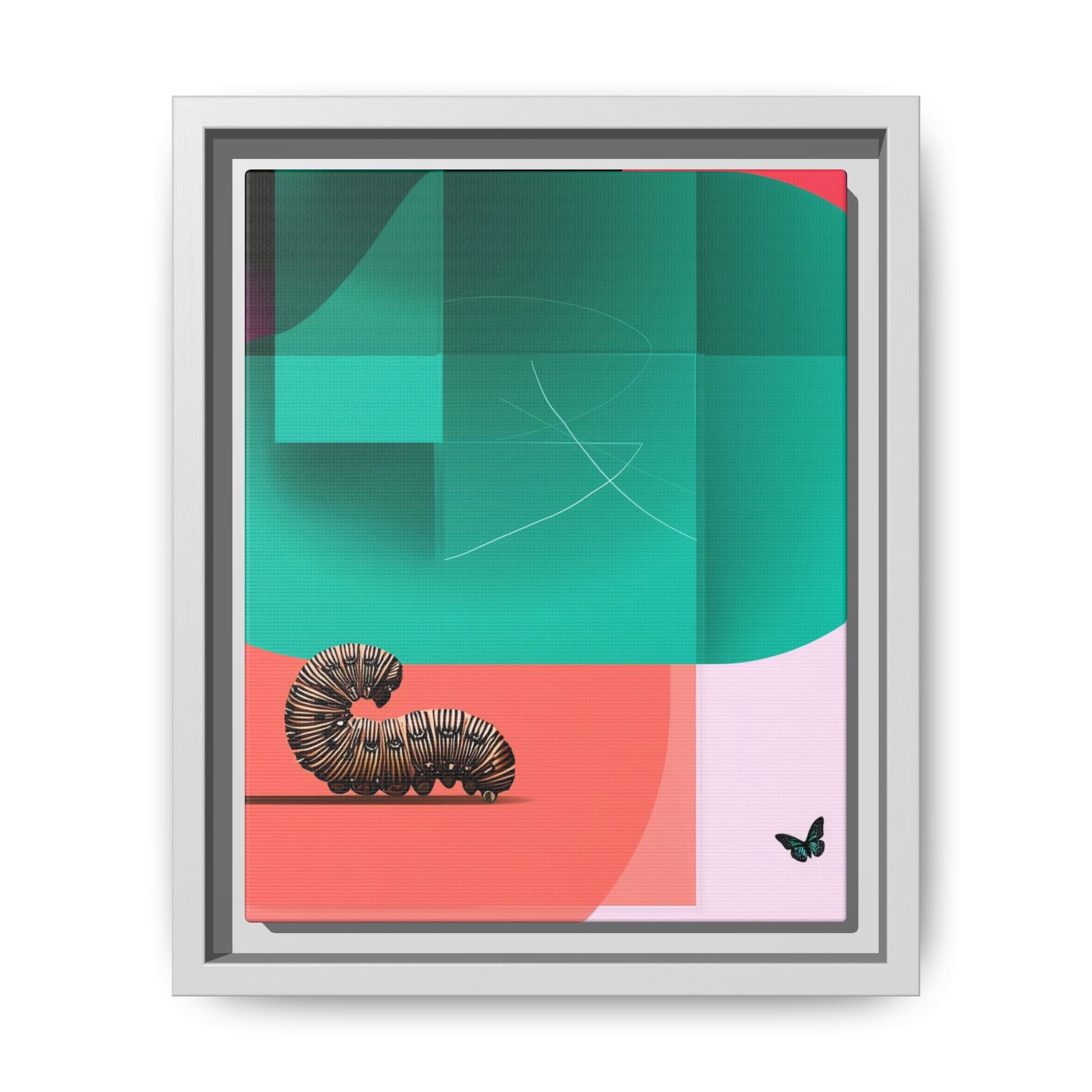 Metamorphosis Geometry Framed Print : Vintage Botanical Illustration, Abstract Geometric Design   |  Personalized & Custom Orders Available