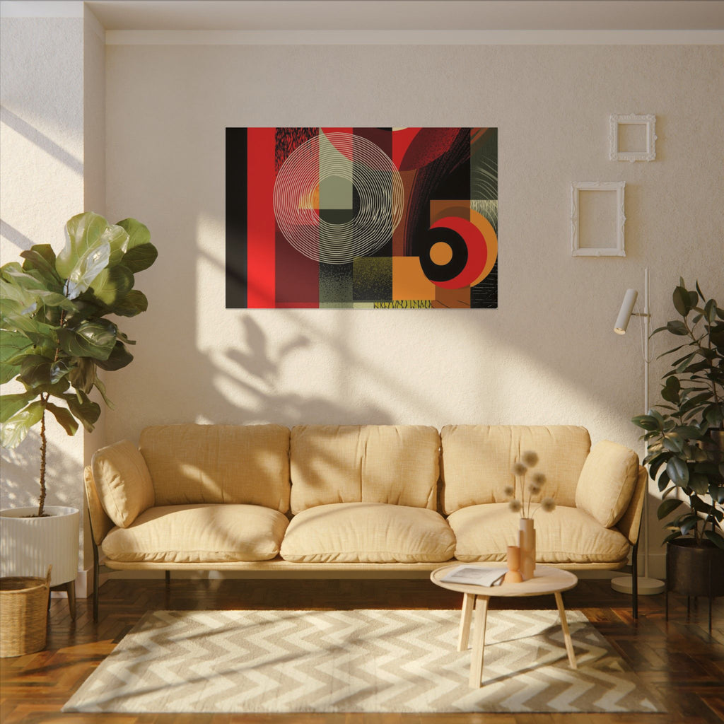 Geometric Convergence: Mid-Century Modern Abstract, Constructivist Design Principles, Bold Chromatic Composition   |   Custom Orders
