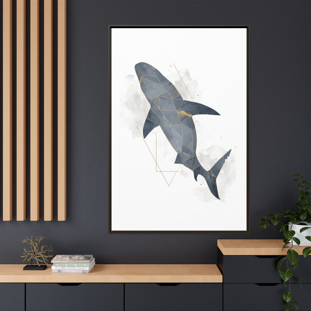 Aquatic Geometry: Shark Polygon Abstraction, Oceanic Digital Art   |  Personalized & Custom Orders Available