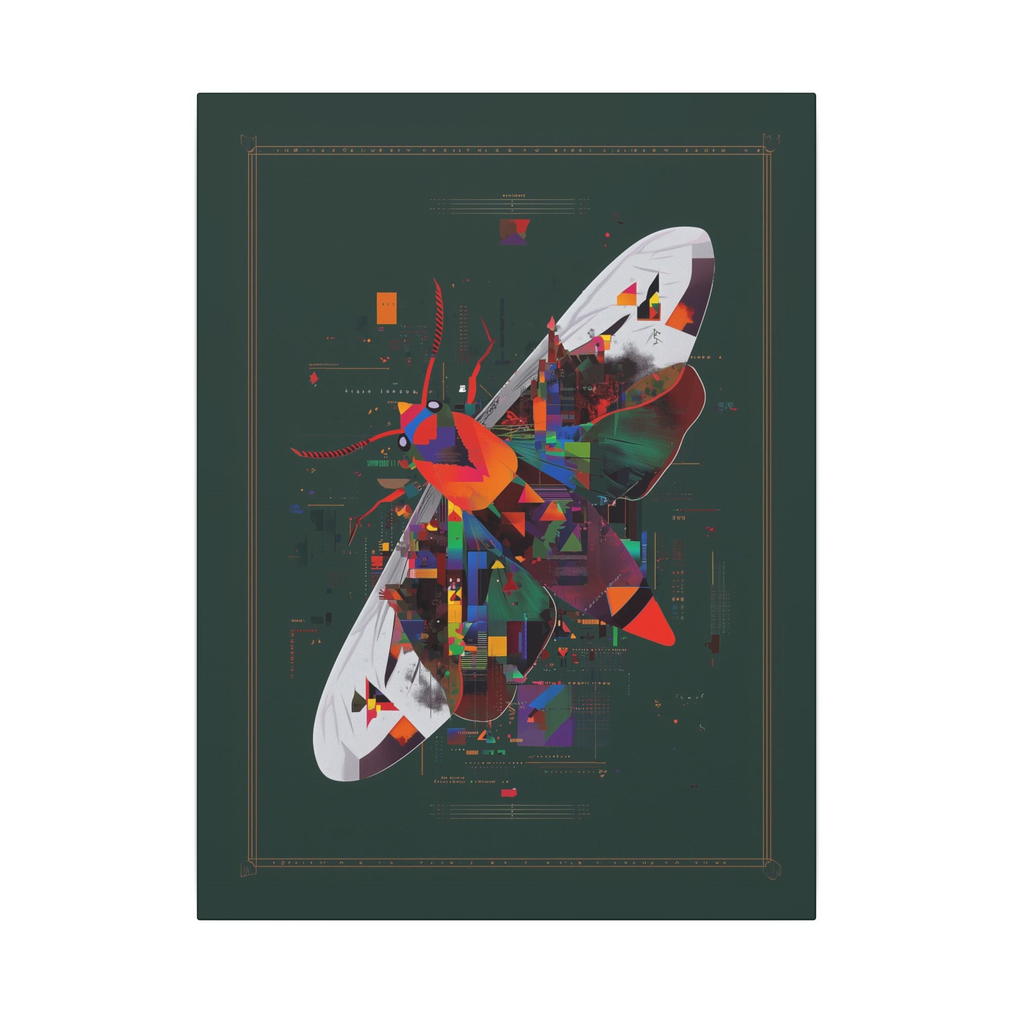 Geometric Butterfly: Digital Fragmentation, Chromatic Abstract Design   |    Custom Orders Available