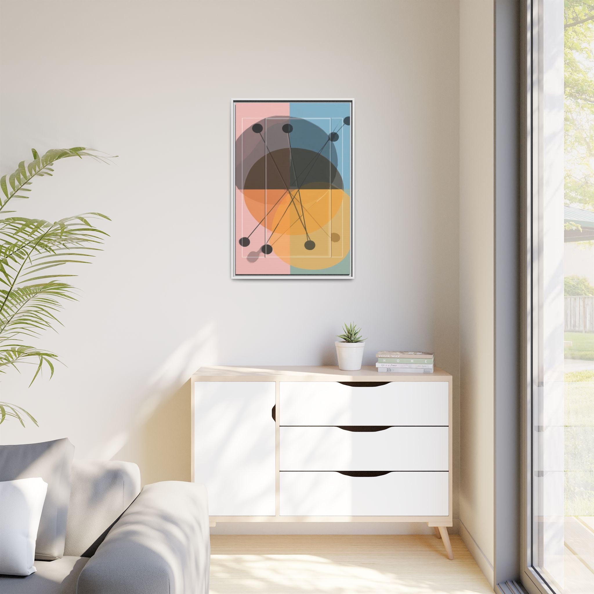 Geometric Intersections: Pastel Quadrants, Mid-Century Minimalism, Network Nodes   |   Custom Orders Accepted