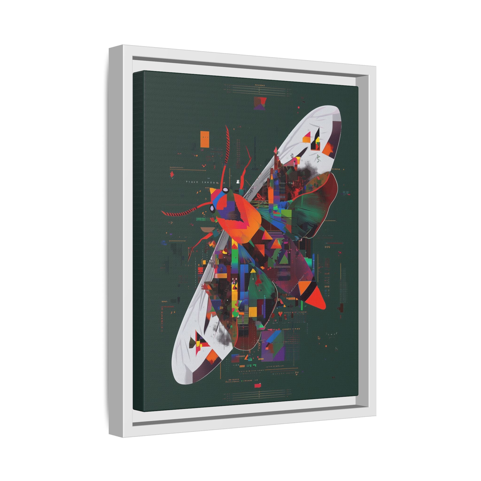 Digital Metamorphosis Framed Print : Geometric Butterfly Synthesis, Technological Nature Rendering   |   Custom Orders Available