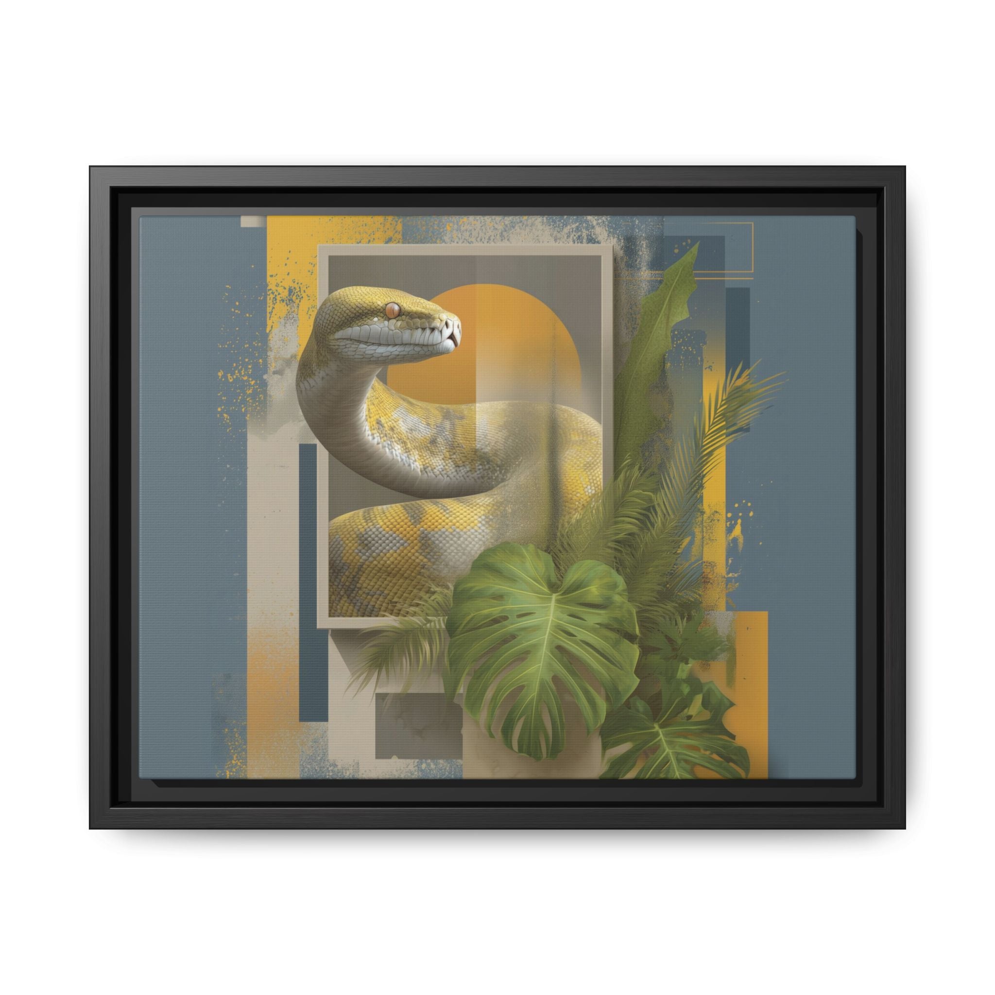 Serpent in Geometrics: Tropical Graphic Design, Modern Nature Illustration   |    Custom Orders Available