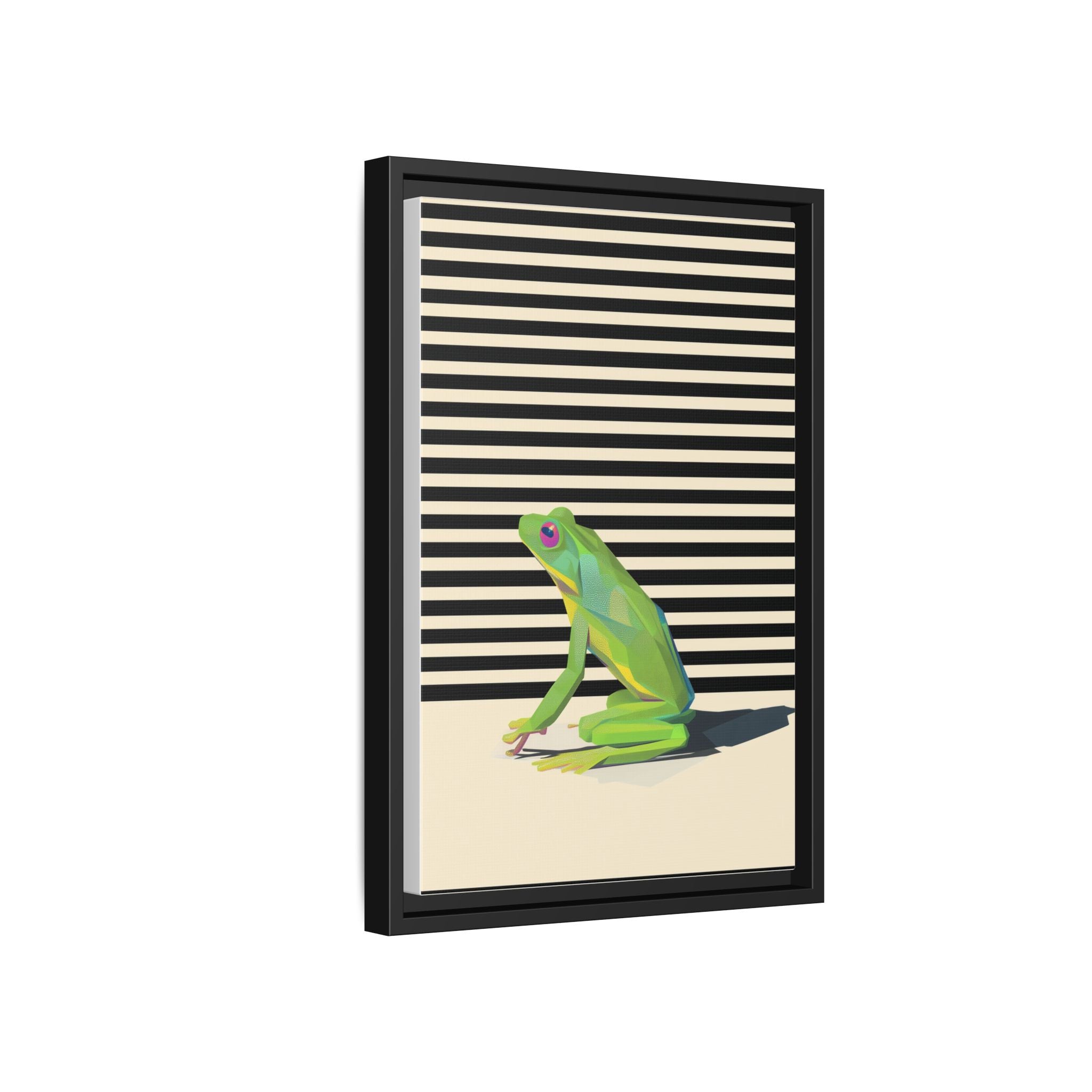 Geometric Frog Persona: Modern Wildlife Illustration, Vibrant Graphic Design   |  Personalized & Custom Orders Available
