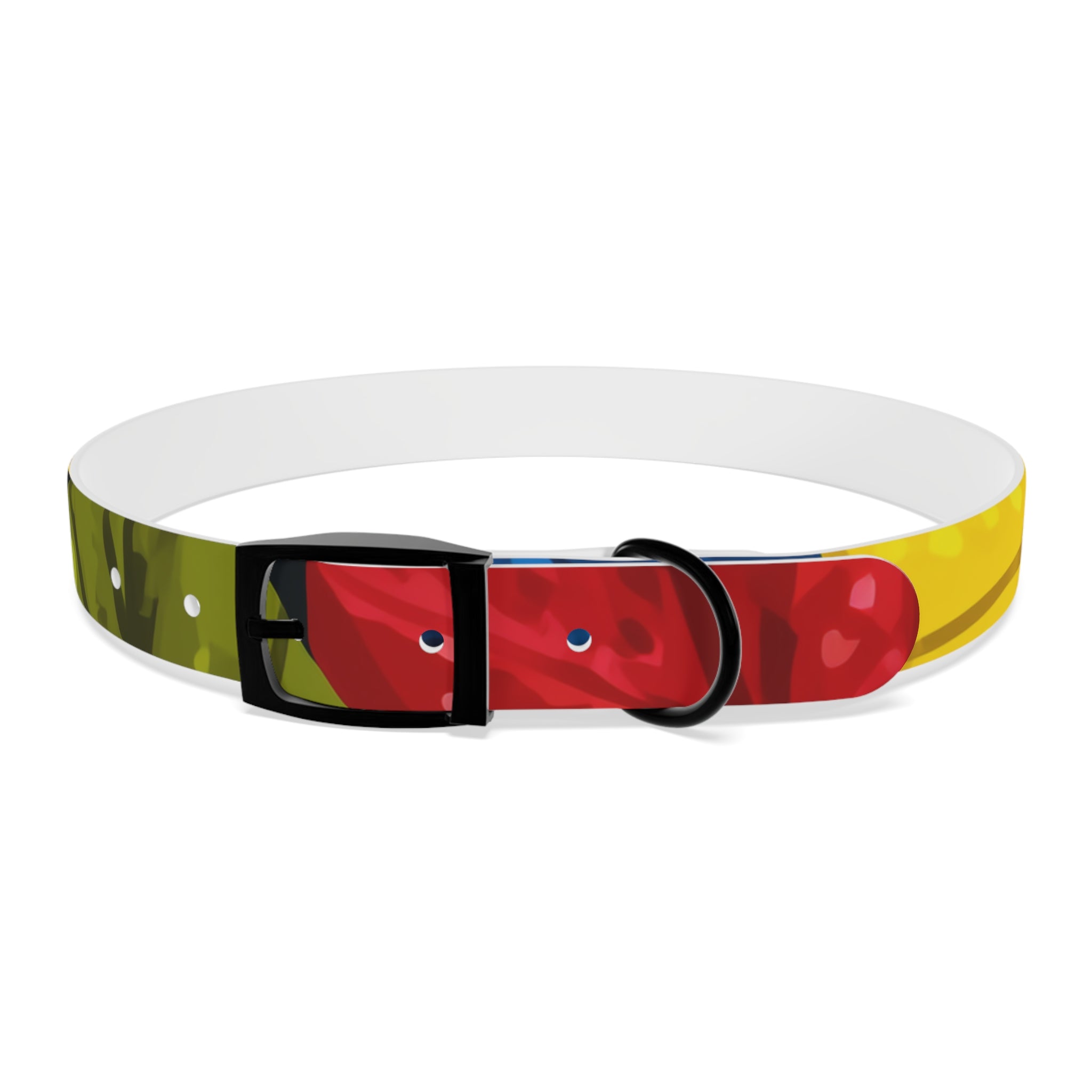 Colorful Colombian Abstract Dog Collar — Vibrant Ethnic Pattern Pet Collar