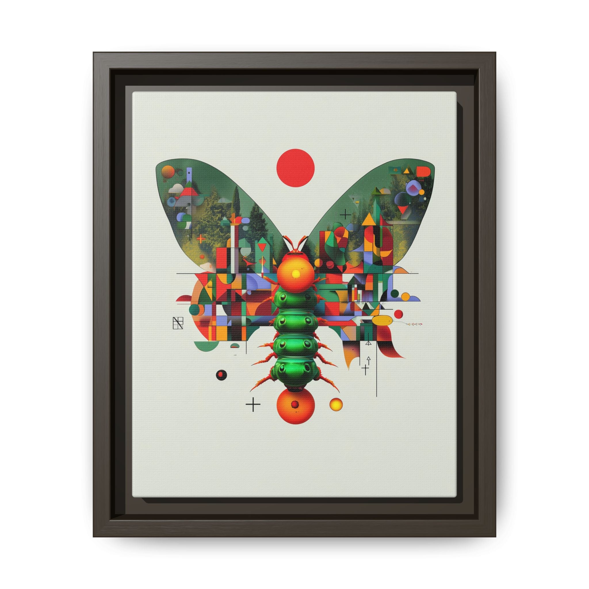 Digital Butterfly Framed Print, Cubist Architectural Abstraction   |  Personalized & Custom Orders Available