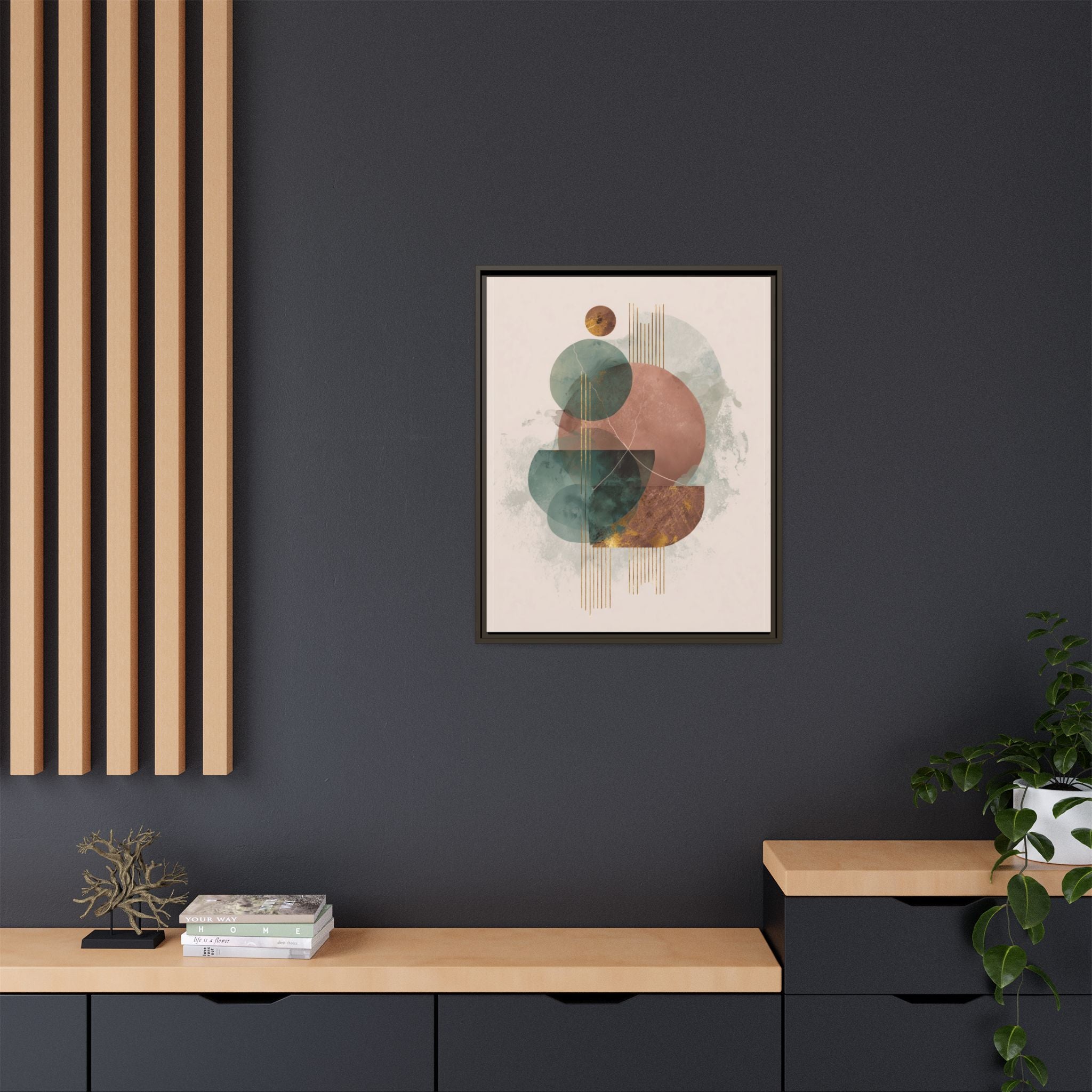 Translucent Geometries: Abstract Circles, Mid-Century Minimalism, Watercolor Layers   |   Custom Orders Accepted