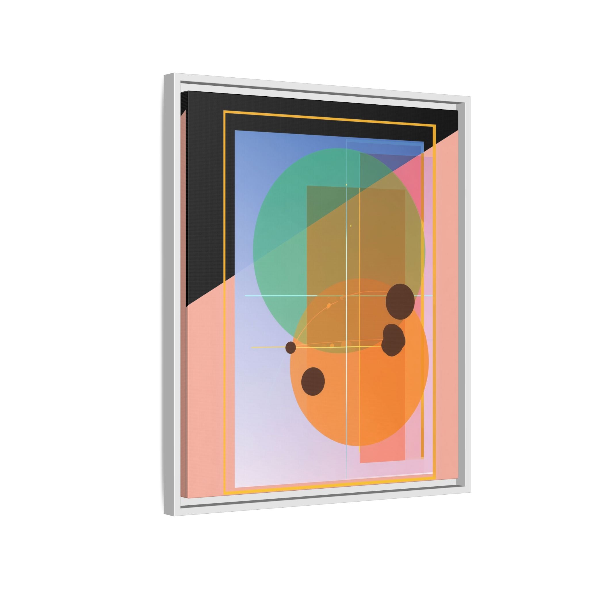 Geometric Harmony: Abstract Composition, Overlapping Shapes, Precision Design   |   Custom Orders Accepted