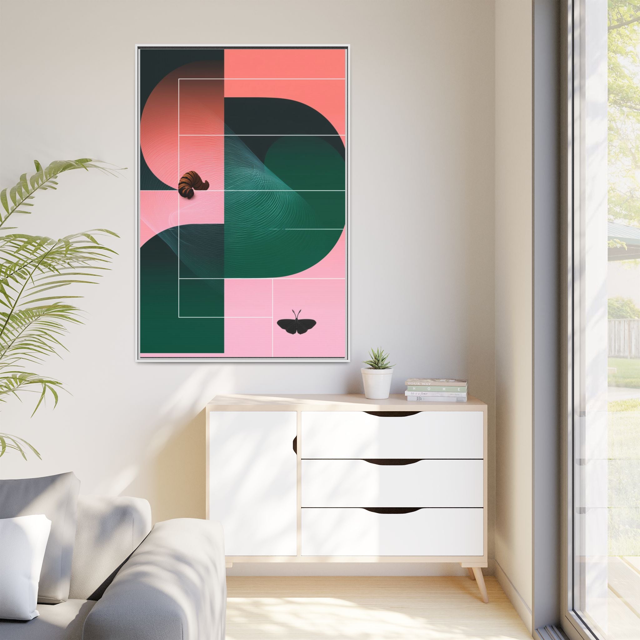 Metamorphosis in Geometric Harmony: Nature's Transformation, Abstract Design Exploration   |    Custom Orders Available