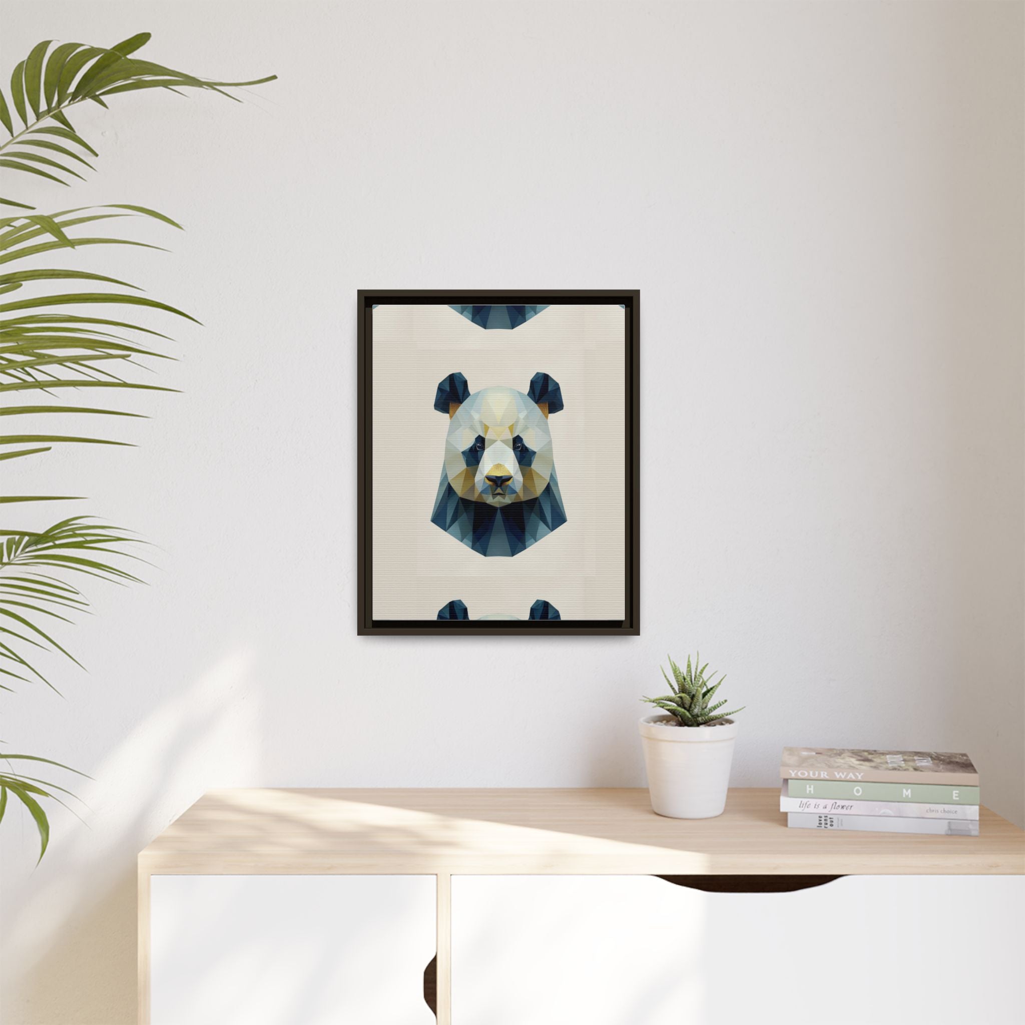Geometric Panda Prism: Low-Poly Digital Wildlife Art, Minimalist Triangular Design   |  Personalized & Custom Orders Available