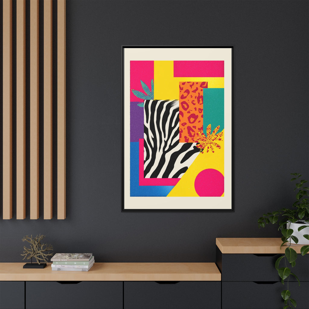 Zebra Stripes & Leopard Spots: 80s Pop Art Design, Memphis Style Graphic, Geometric Color Block Pattern   |   Custom Orders Accepted