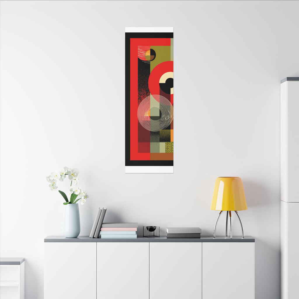 Geometric Convergence: Mid-Century Modern Abstract, Constructivist Design Principles, Bold Chromatic Composition   |   Custom Orders