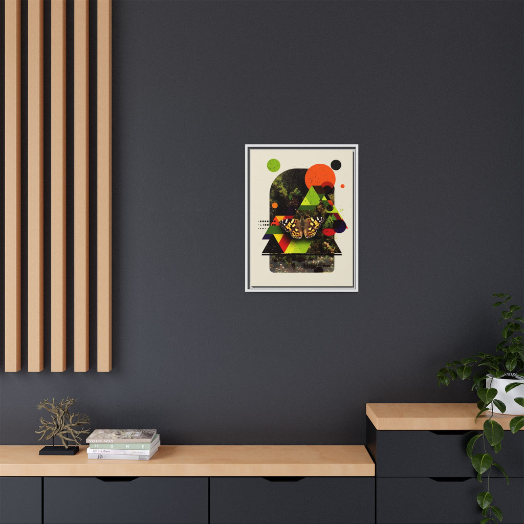 Metamorphic Geometries Framed Print: Digital Nature Collage, Butterfly Abstract Design   |   Custom Orders Available