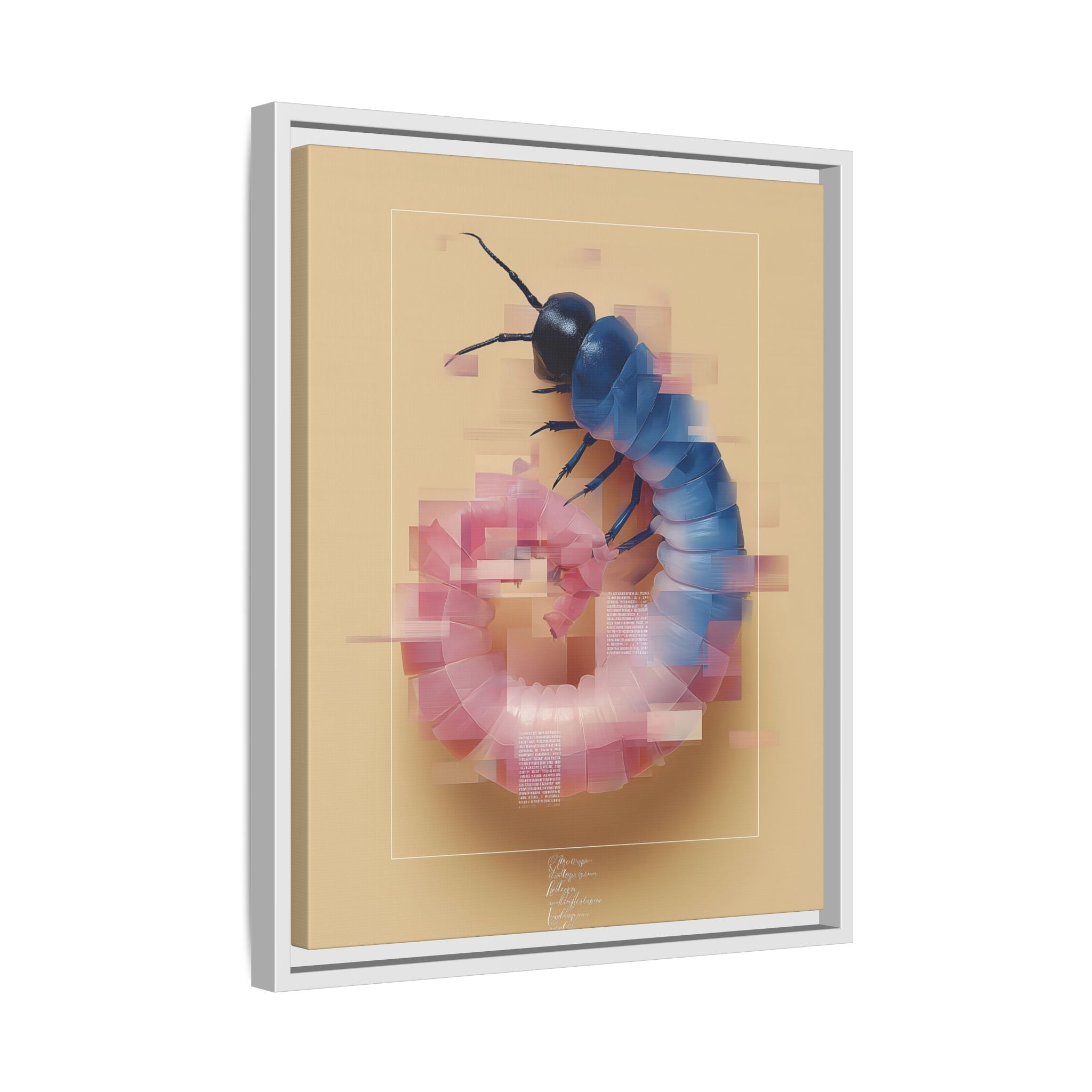 Glitched Symmetry: Digital Insect Mosaic, Pixelated Fragmentation   |    Custom Orders Available