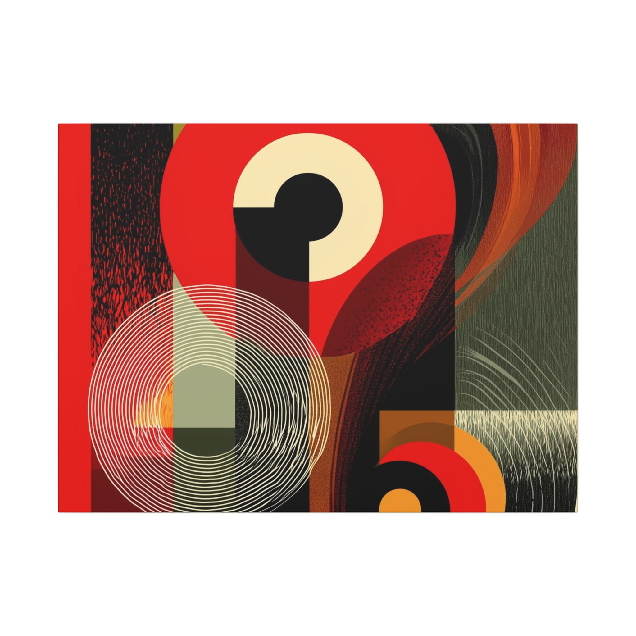 Geometric Convergence: Mid-Century Modern Abstract, Constructivist Design Principles, Bold Chromatic Composition   |   Custom Orders