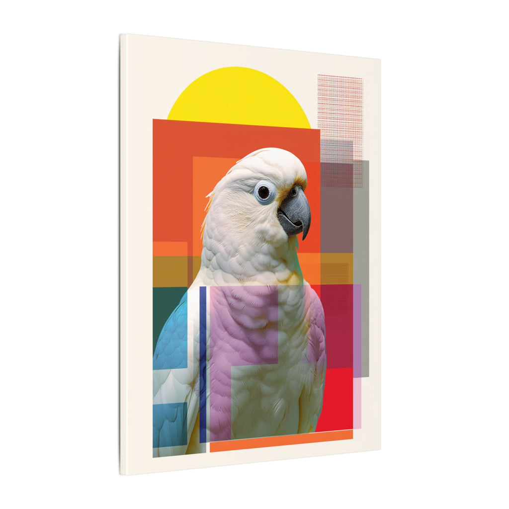 Geometric Cockatoo: Bold Abstract Wildlife Art, Contemporary Avian Print   |    Custom Orders Available