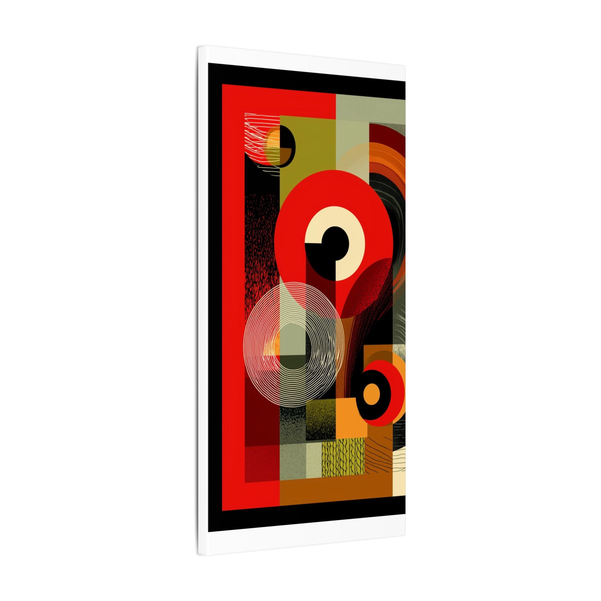 Geometric Convergence: Mid-Century Modern Abstract, Constructivist Design Principles, Bold Chromatic Composition   |   Custom Orders