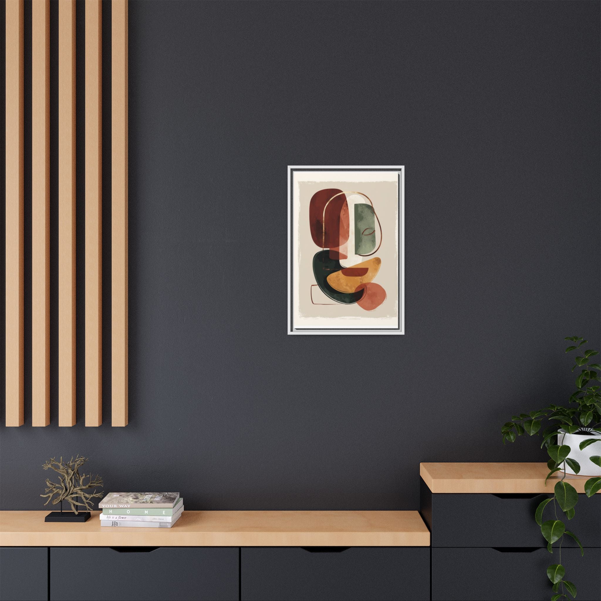Layered Geometries: Mid-Century Modern Composition, Organic Abstract Design, Translucent Intersecting Shapes   |   Custom Orders Accepted